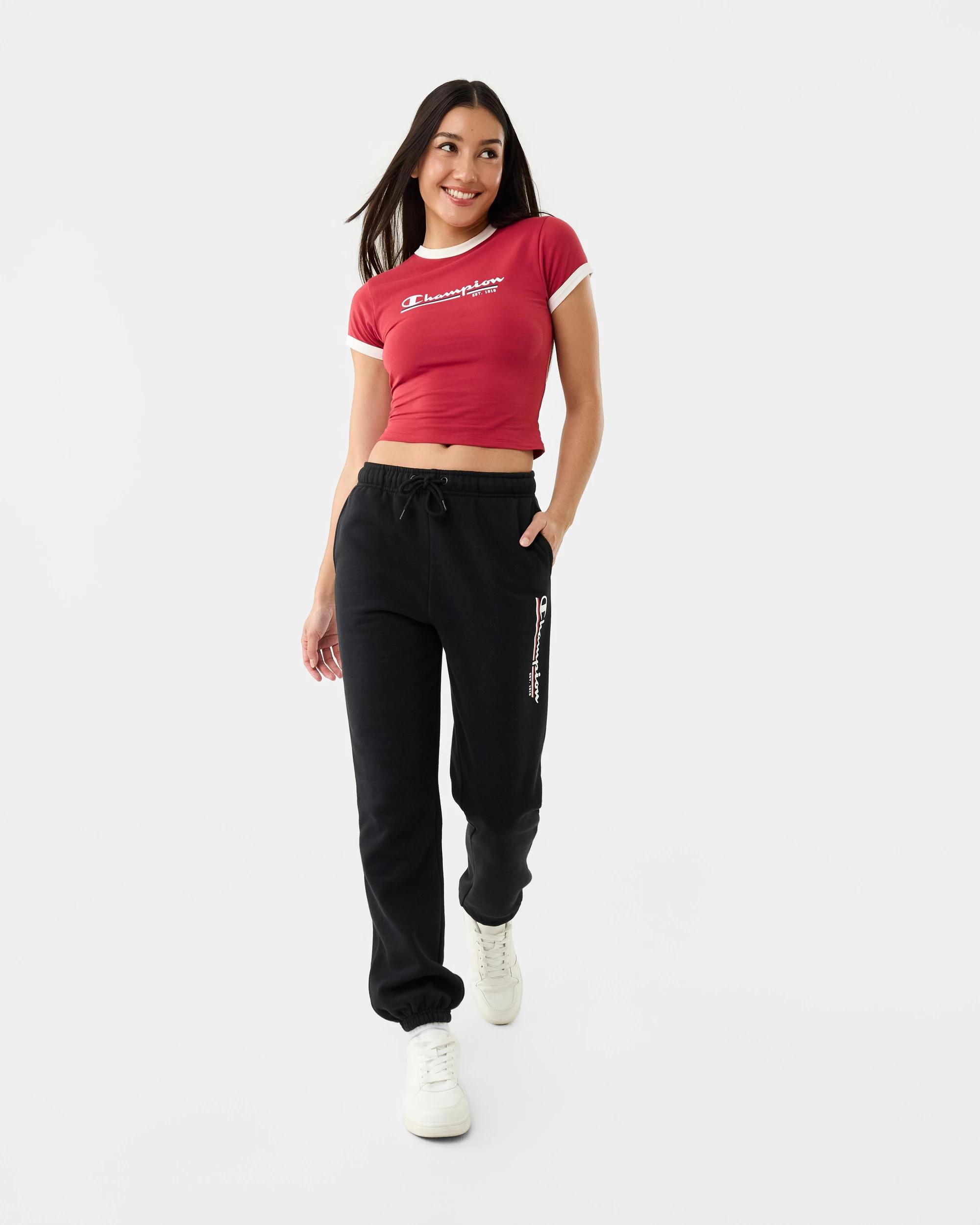 2 Champion Womens Slim Leg Trackpants Black, 2 of 8