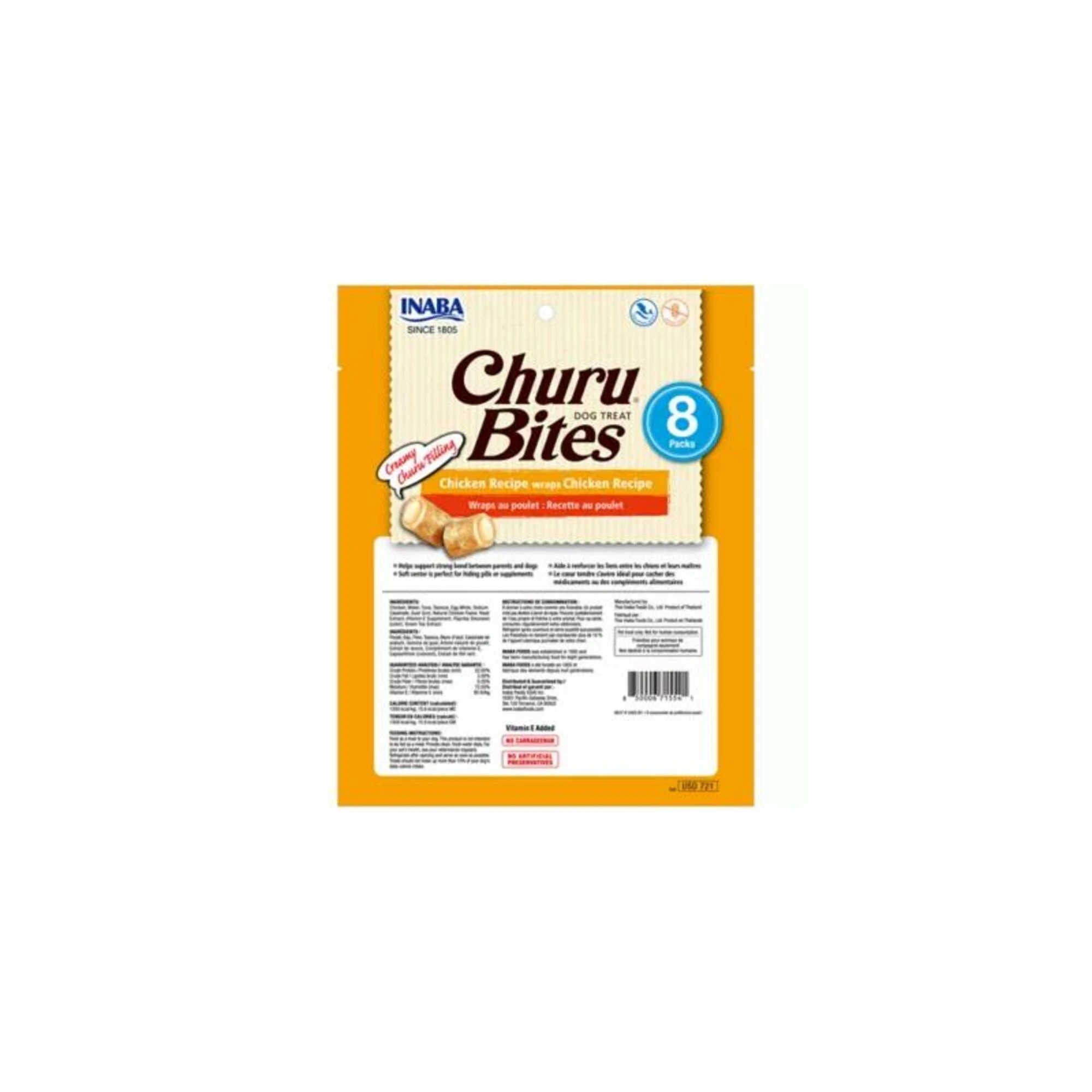 2 Inaba Churu Bites Chicken Recipe Wraps Chicken Recipe Dog 8 Treats, 2 of 2