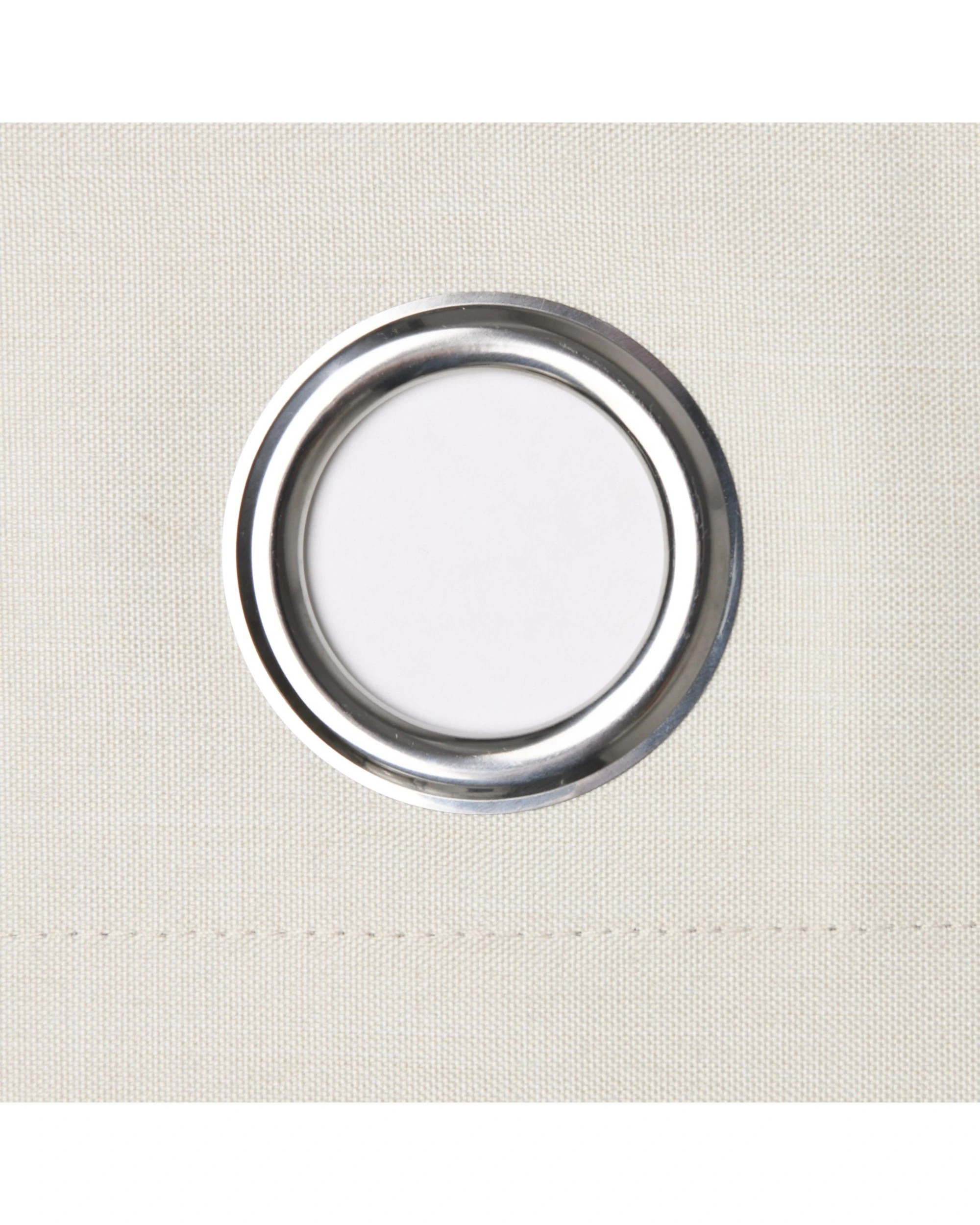 5 Sherwood Faux Linen 100% Blockout Eyelet Curtain Pair 225x223cm - Oatmeal, 5 of 5