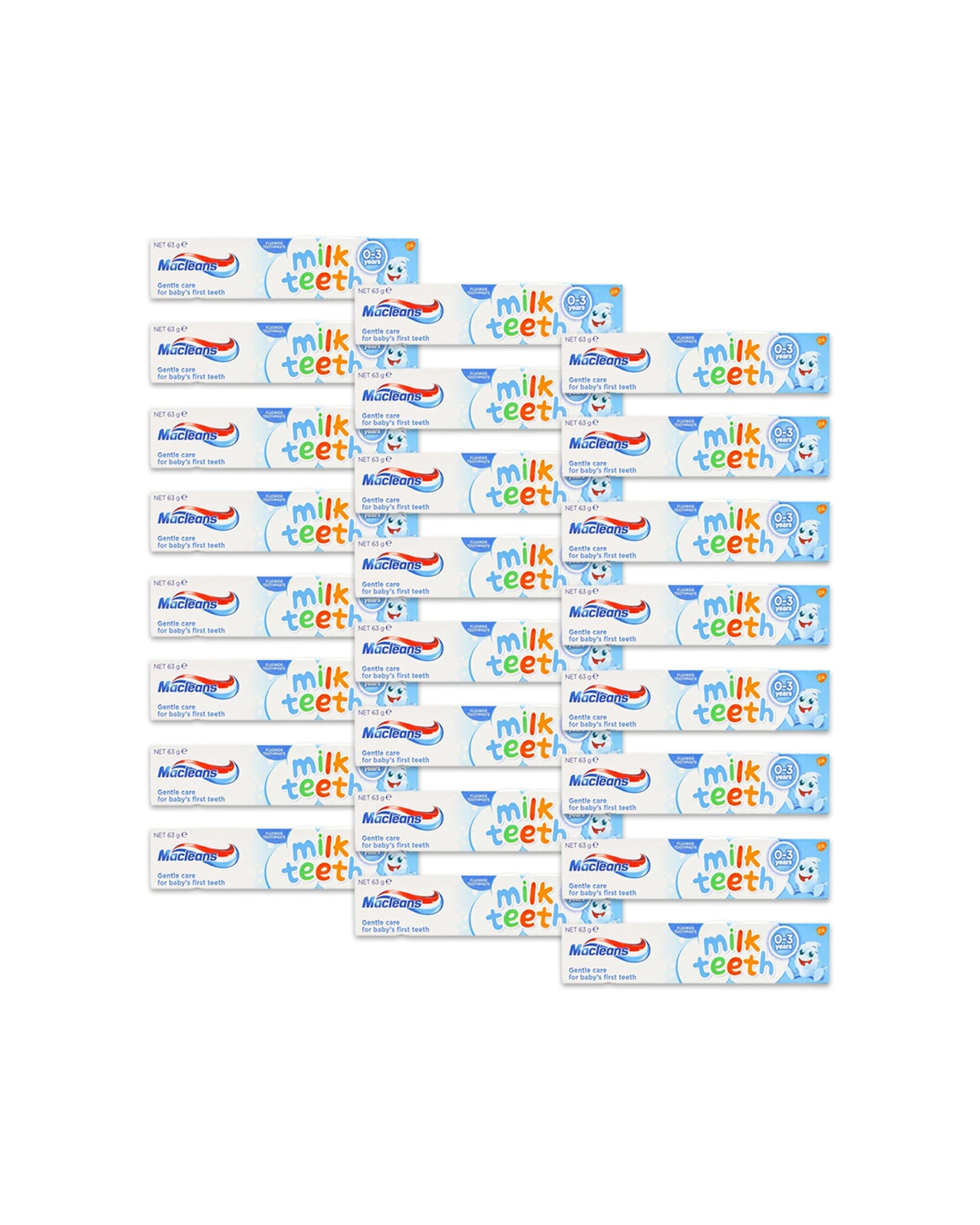1 Macleans 24pc Kids Toothpaste Milk Teeth Oral Care 0-3 Years 63g - Blue, 1 of 4