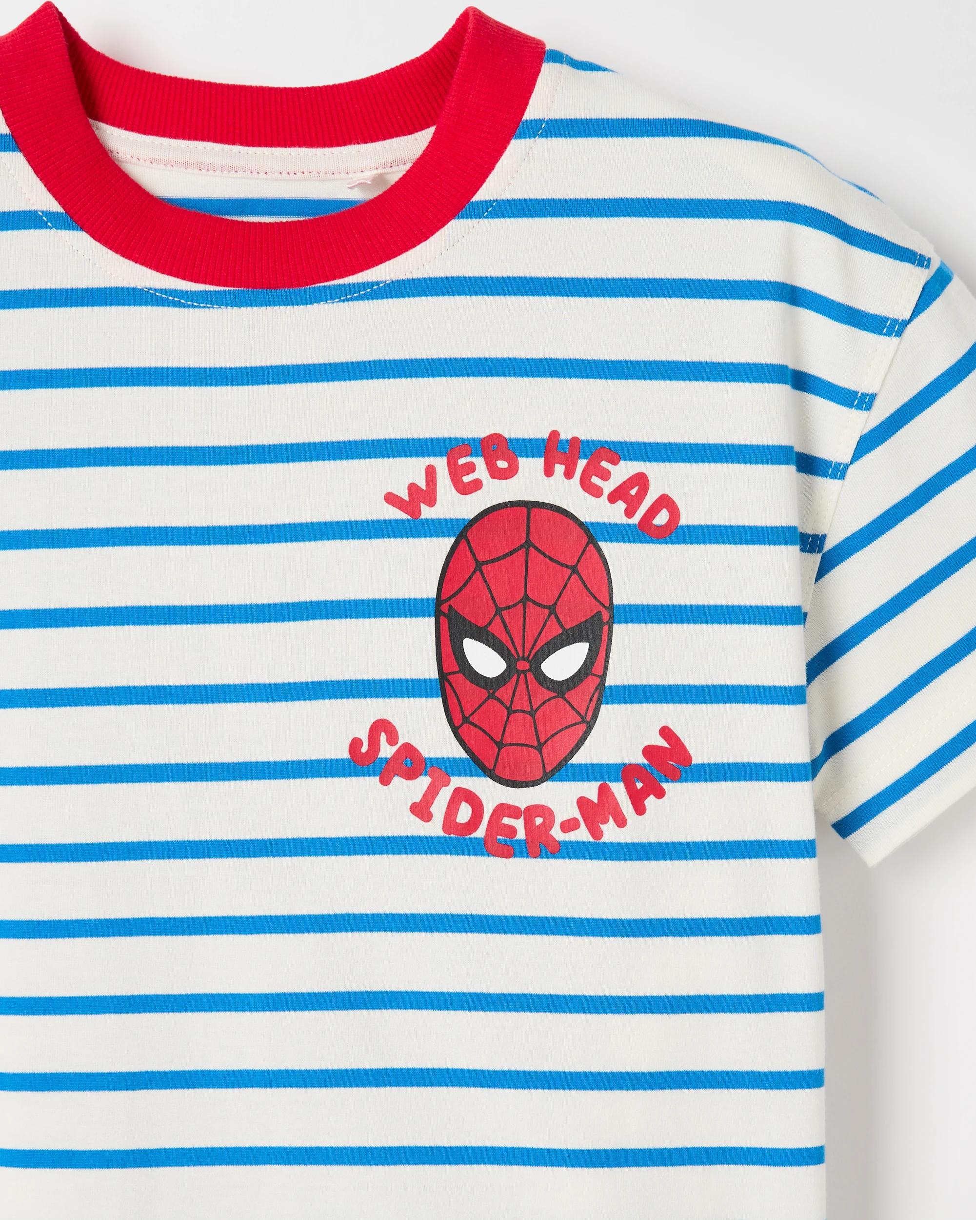 2 Disney Marvel Spider-Man Australian Cotton Stripe T-Shirt SPIDER-MAN STRIPE WHITE, 2 of 3