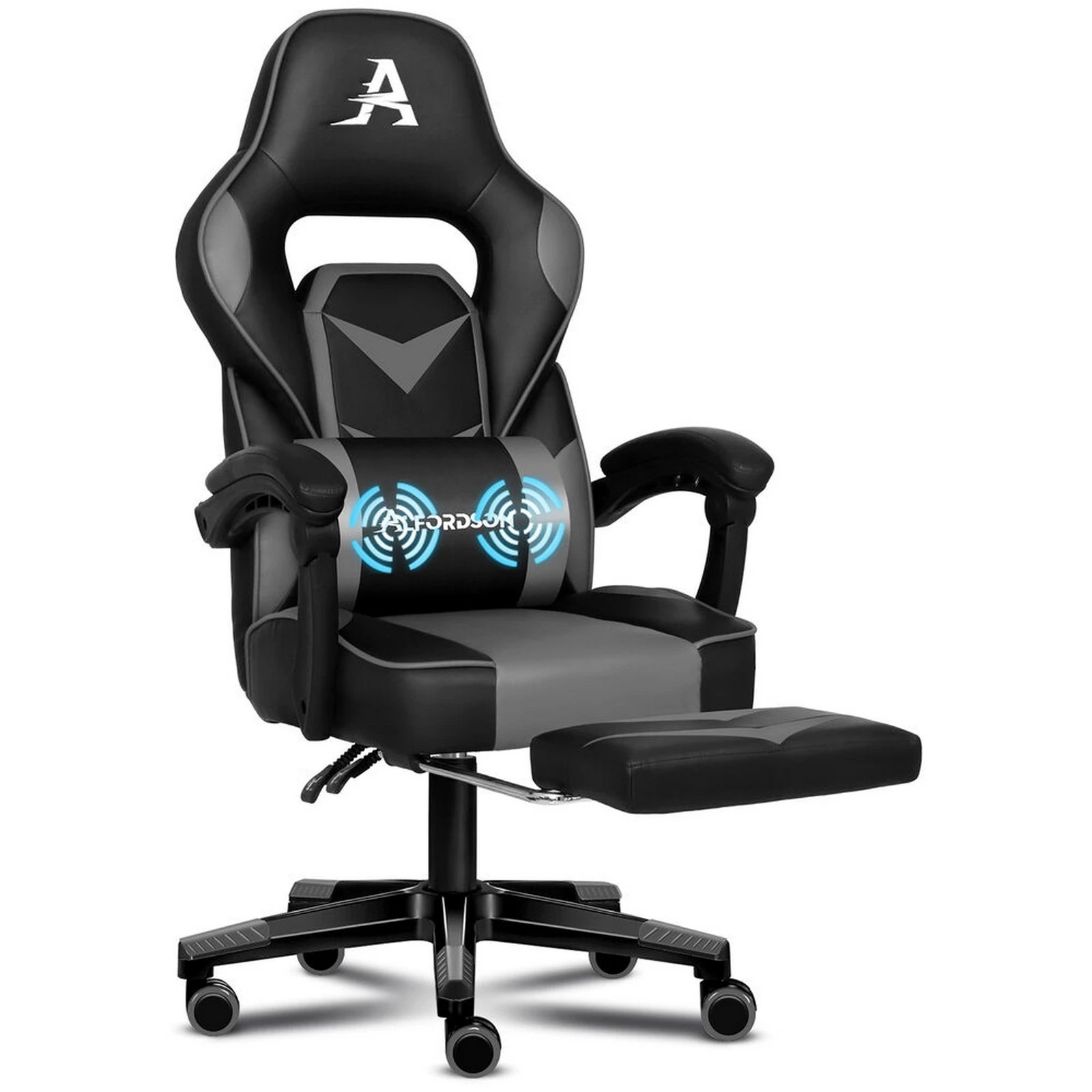 1 Alfordson Massage Gaming Chair Computer Chair - Grey, 1 of 10