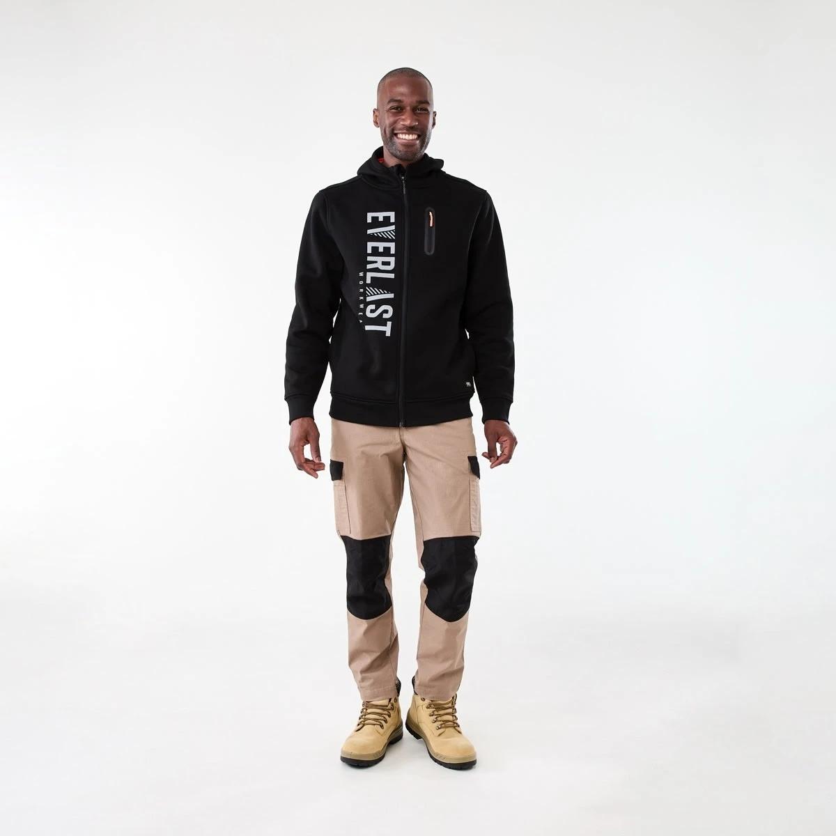 10 Everlast Work Zip Through Hoodie Black, 10 of 10