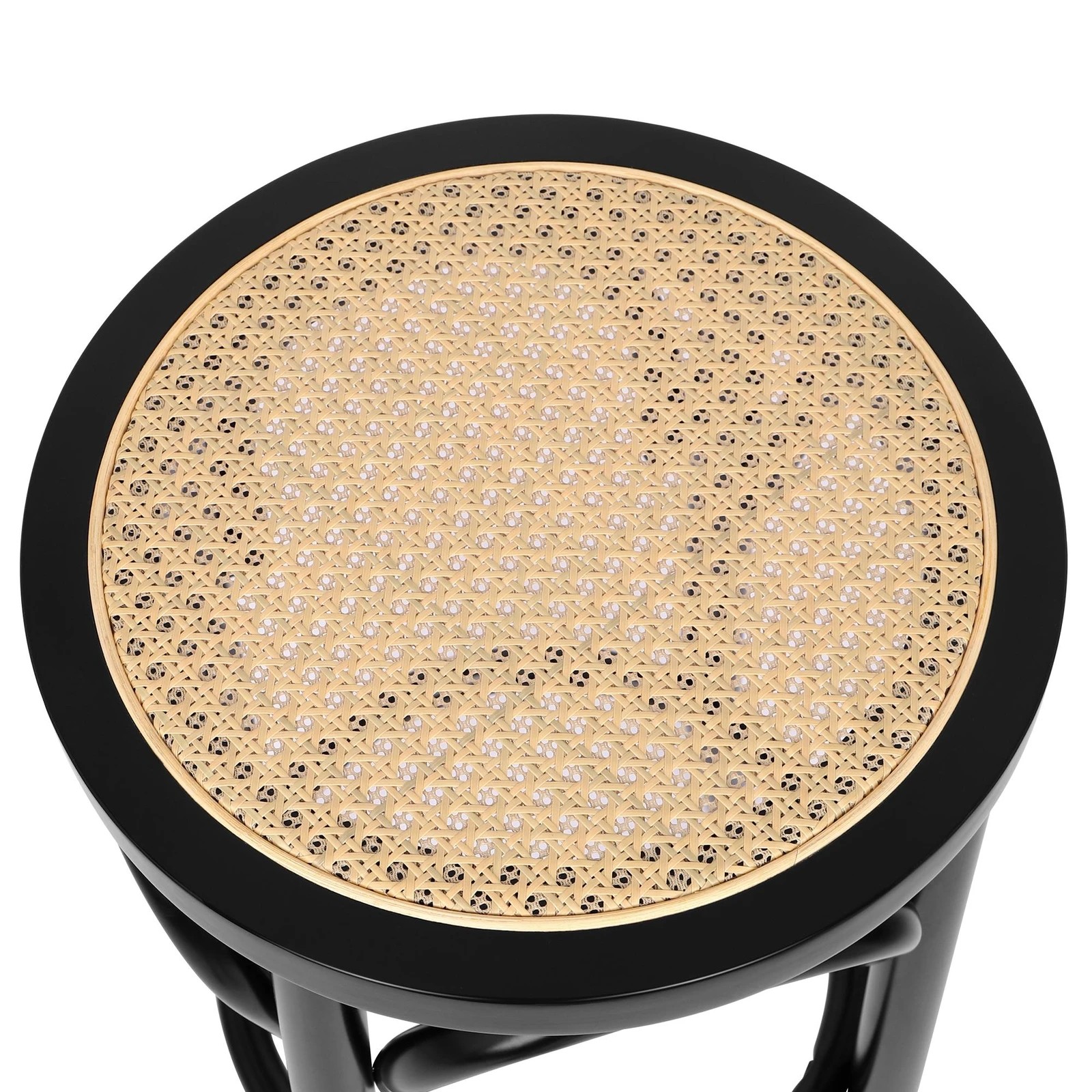 3 Alfordson 4x Bar Stools Kitchen Vintage Chair Rattan Mesh Seat Renata - Black, 3 of 9