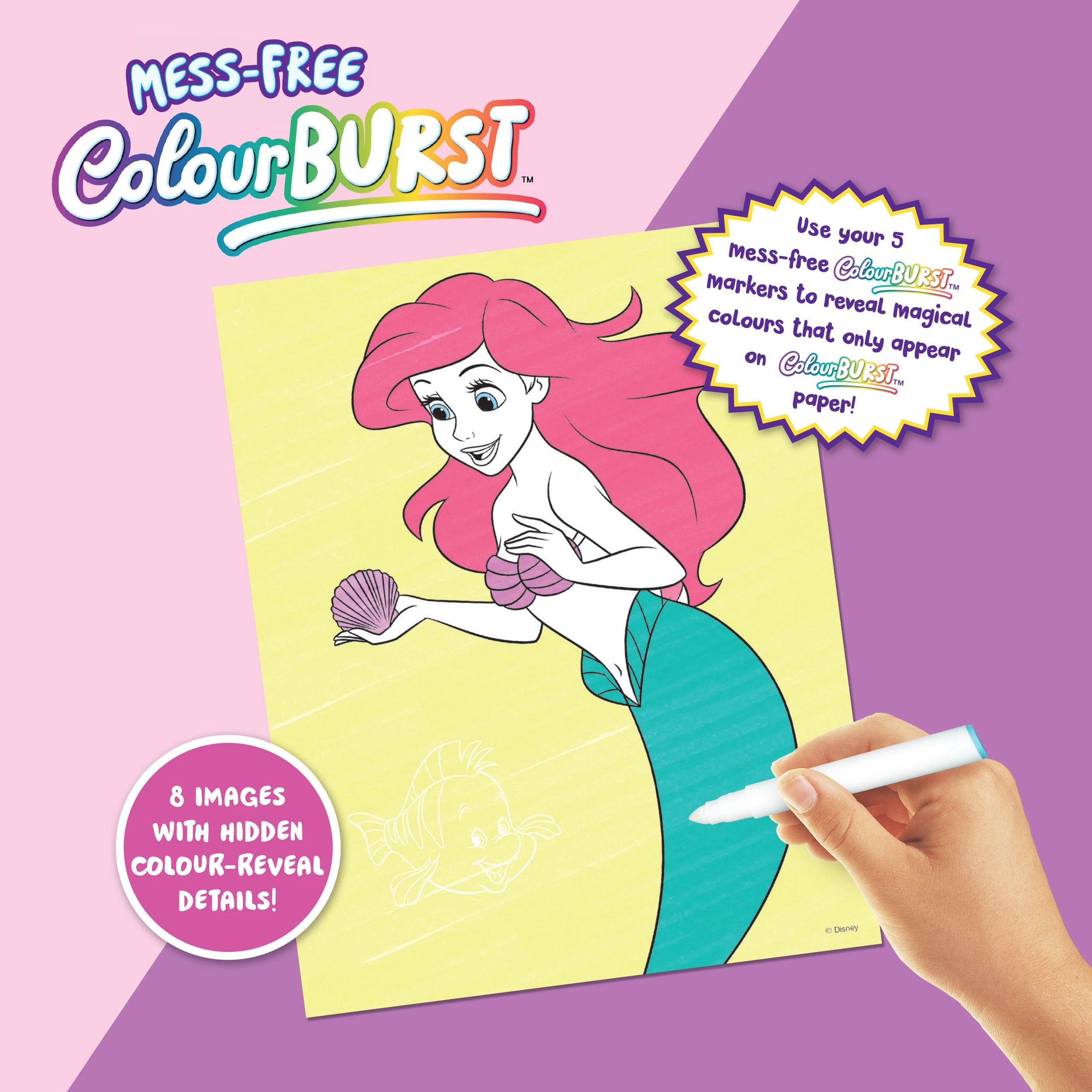 6 INKredibles Disney Princess Mess-Free ColourBurst Activity Kit - Book, 6 of 6