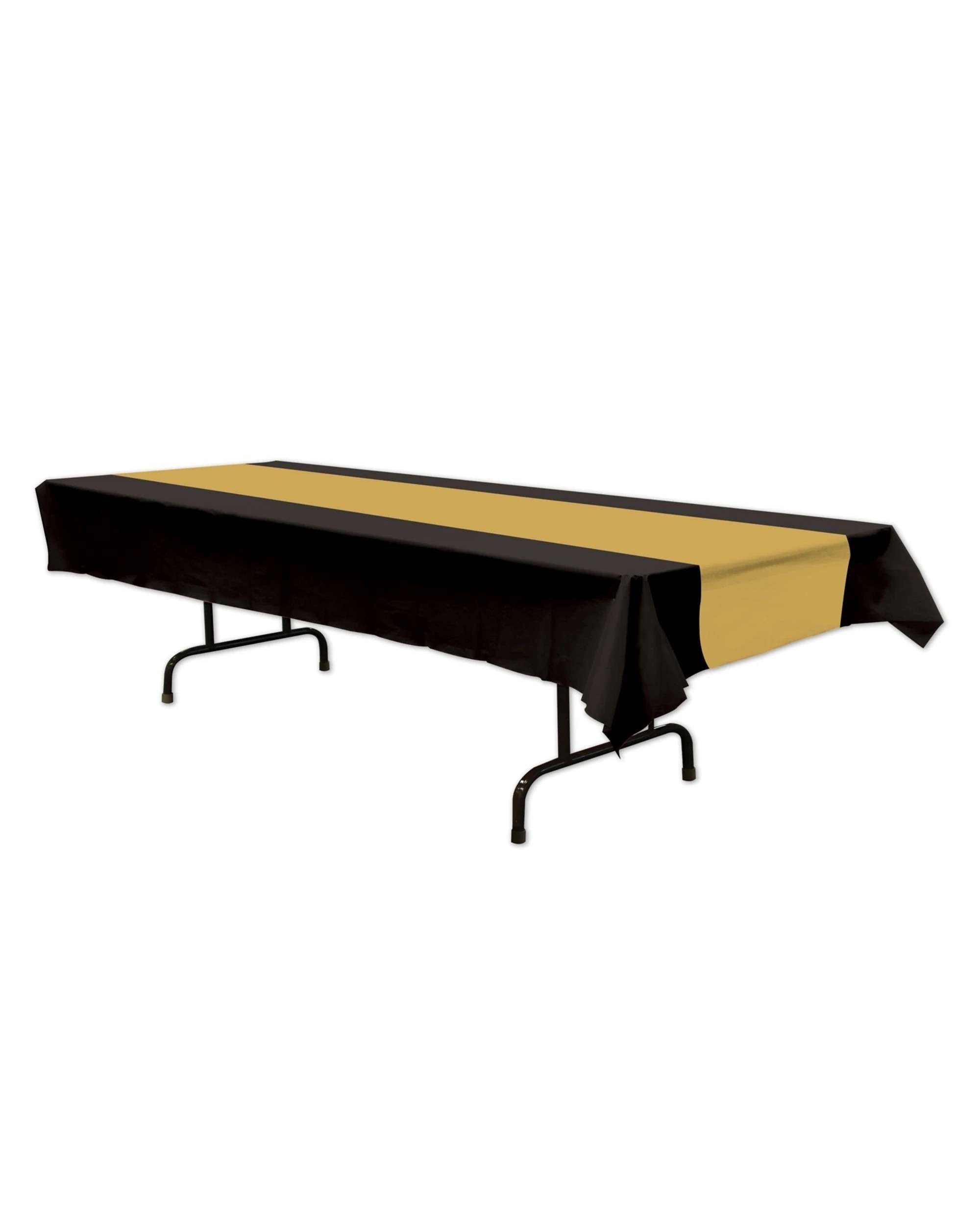 1 Beistle Plastic Tablecloth - Black and Gold, 1 of 1