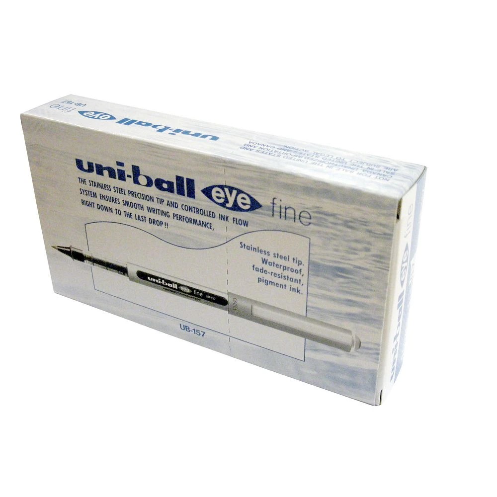 2 Uni-Ball Eye Fine Rollerball Pens Blue 12 Pack, 2 of 3
