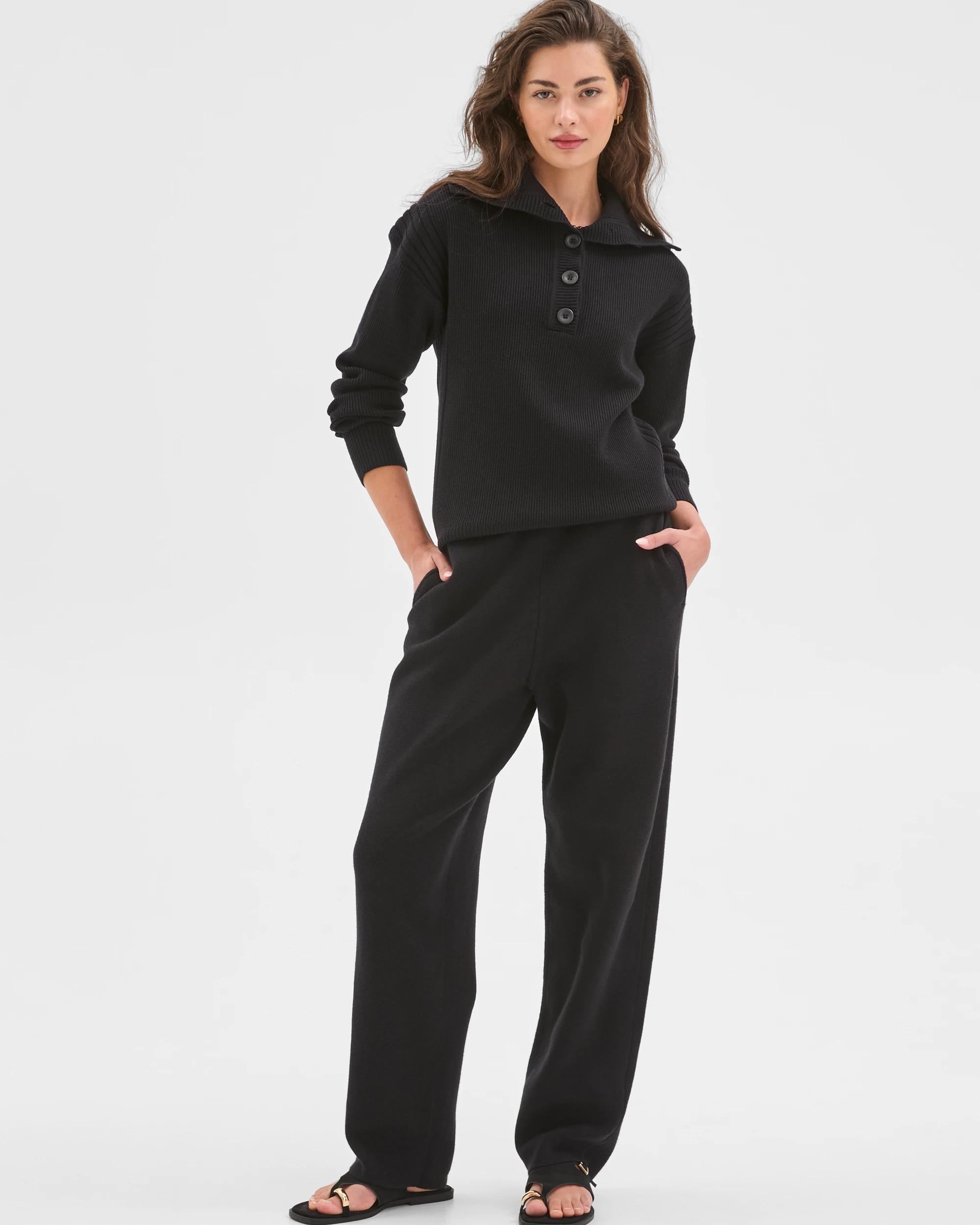 1 Target Petites Petites Clean Knit Rib Jumper BLACK, 1 of 7