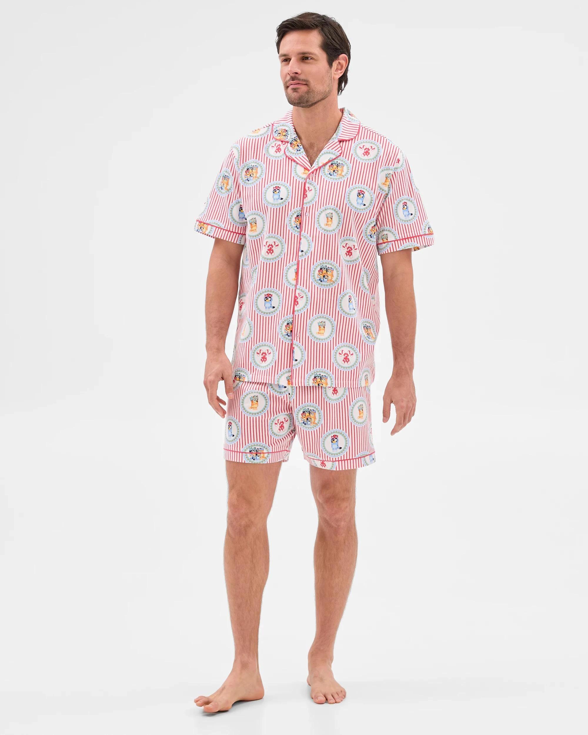 1 Family Matching Christmas Bluey Mens Australian Cotton Pyjama Set BLUEY, 1 of 8