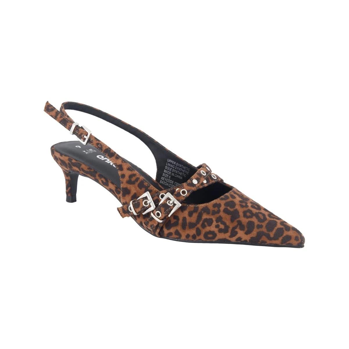2 Strappy Kitten Heels LEOPARD NATURAL, 2 of 5