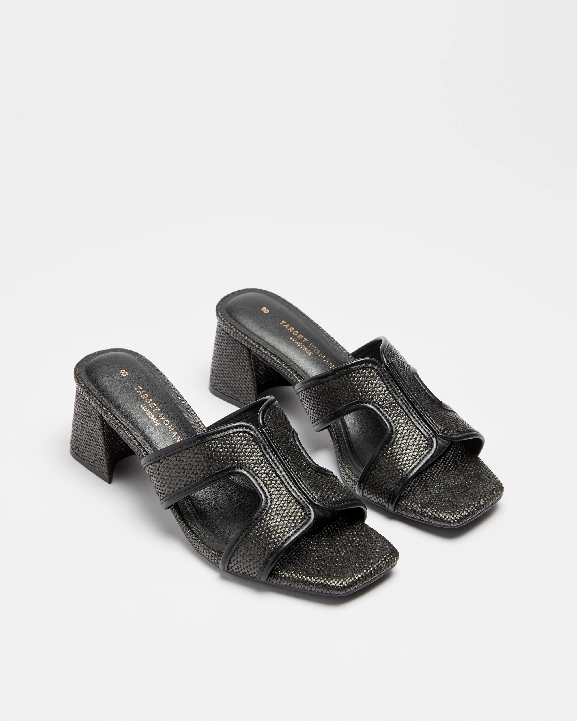 3 Target Woman Hanna Mid Block Heel - Black, 6.5cm Slip-on BLACK / NATURAL, 3 of 3