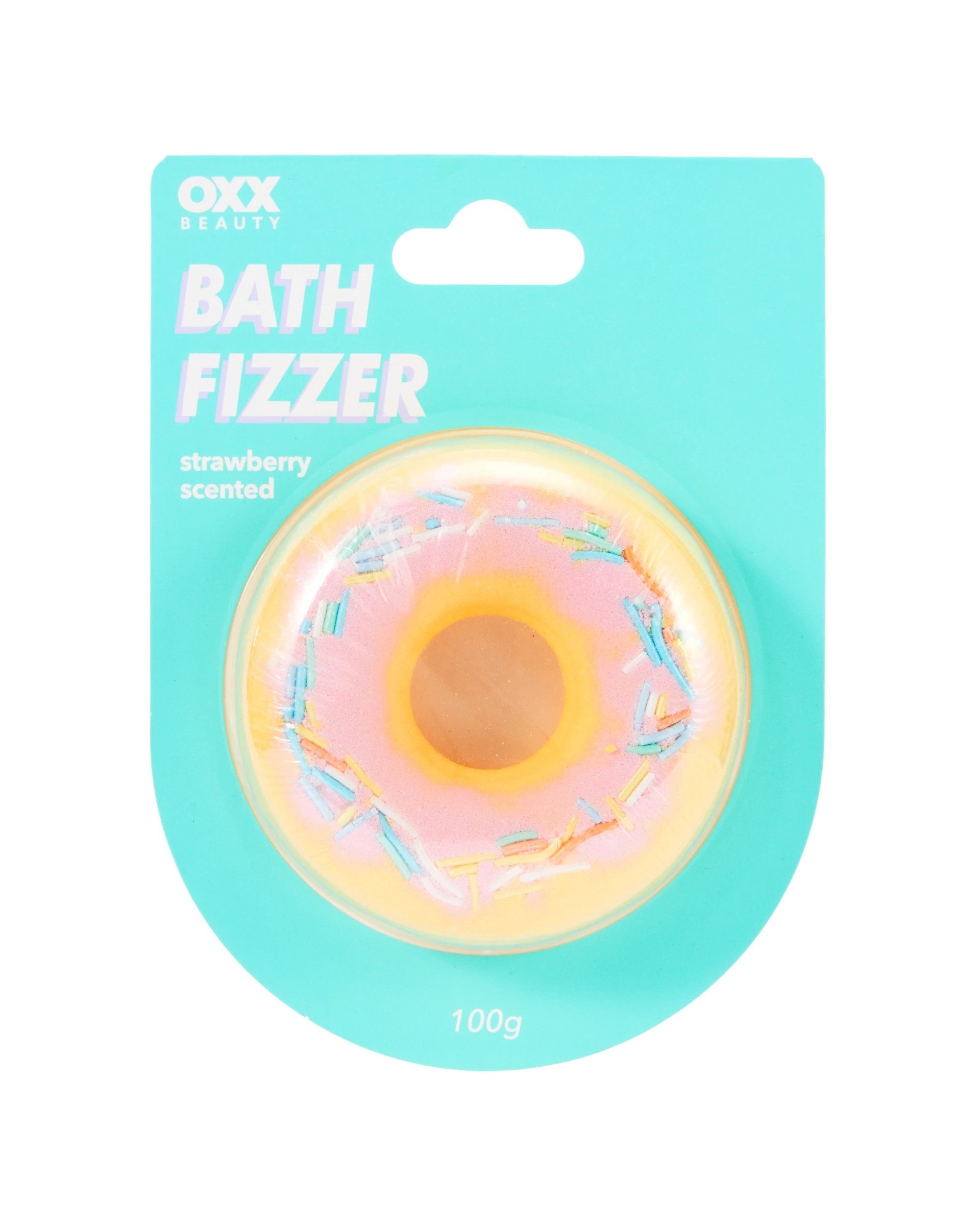 1 OXX Bodycare Bath Fizzer 100g - Strawberry Scented, 1 of 5