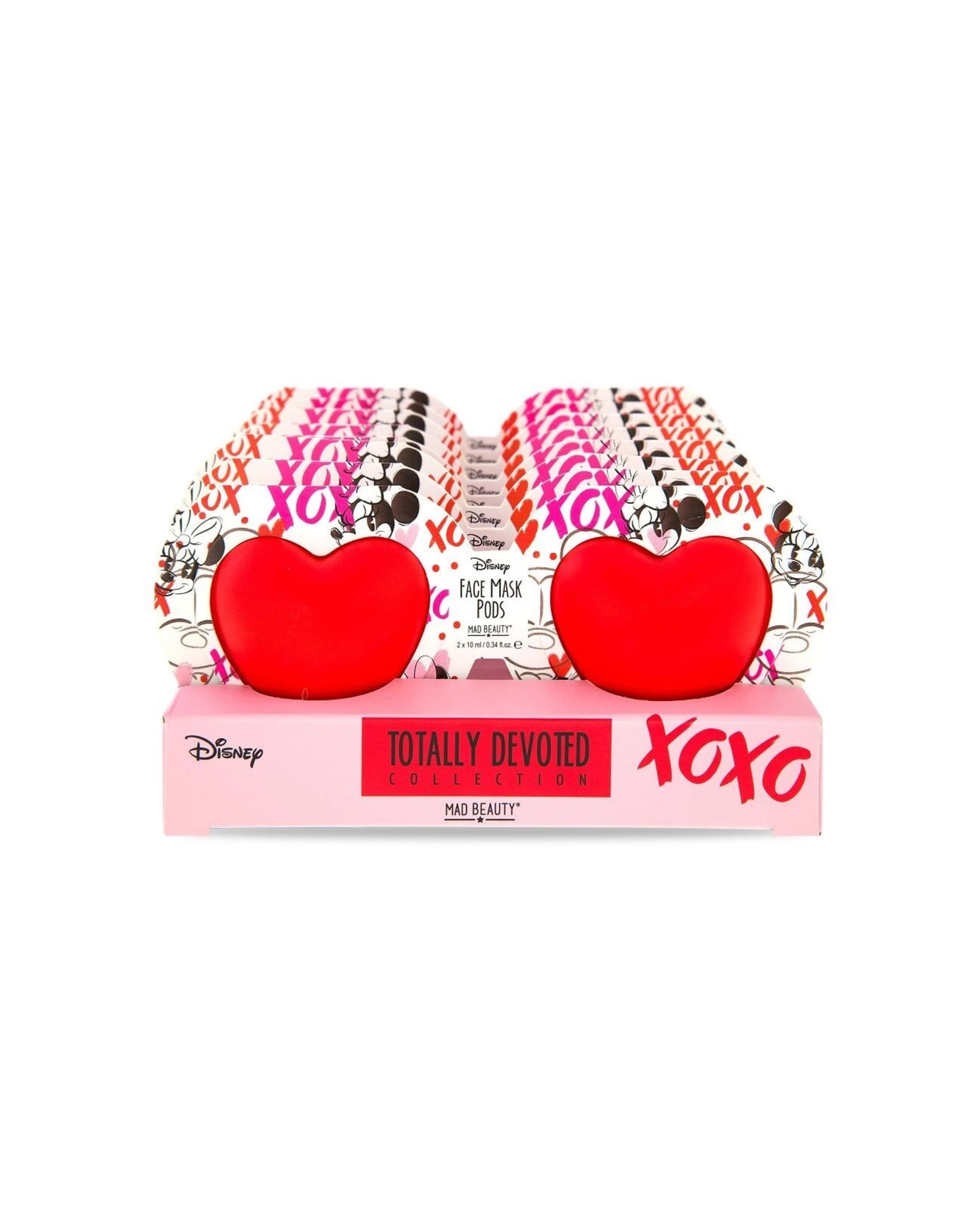 3 Disney 4X 8PC Minnie & Mickey Mouse Totally Devoted Face Mask Pods 20ml - Red, 3 of 6