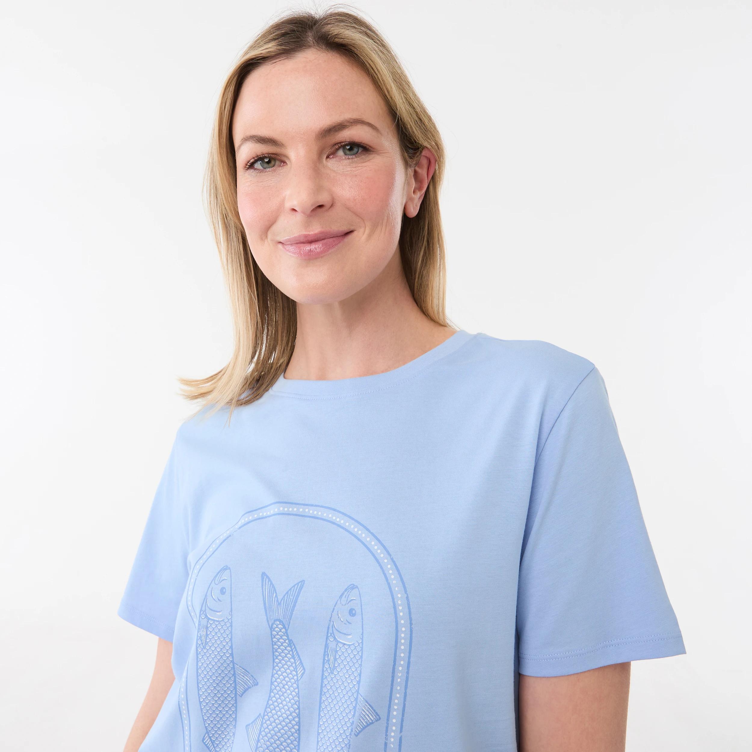 4 Short Sleeve Printed T-shirt SARDINAS BRUNI BLUE, 4 of 6