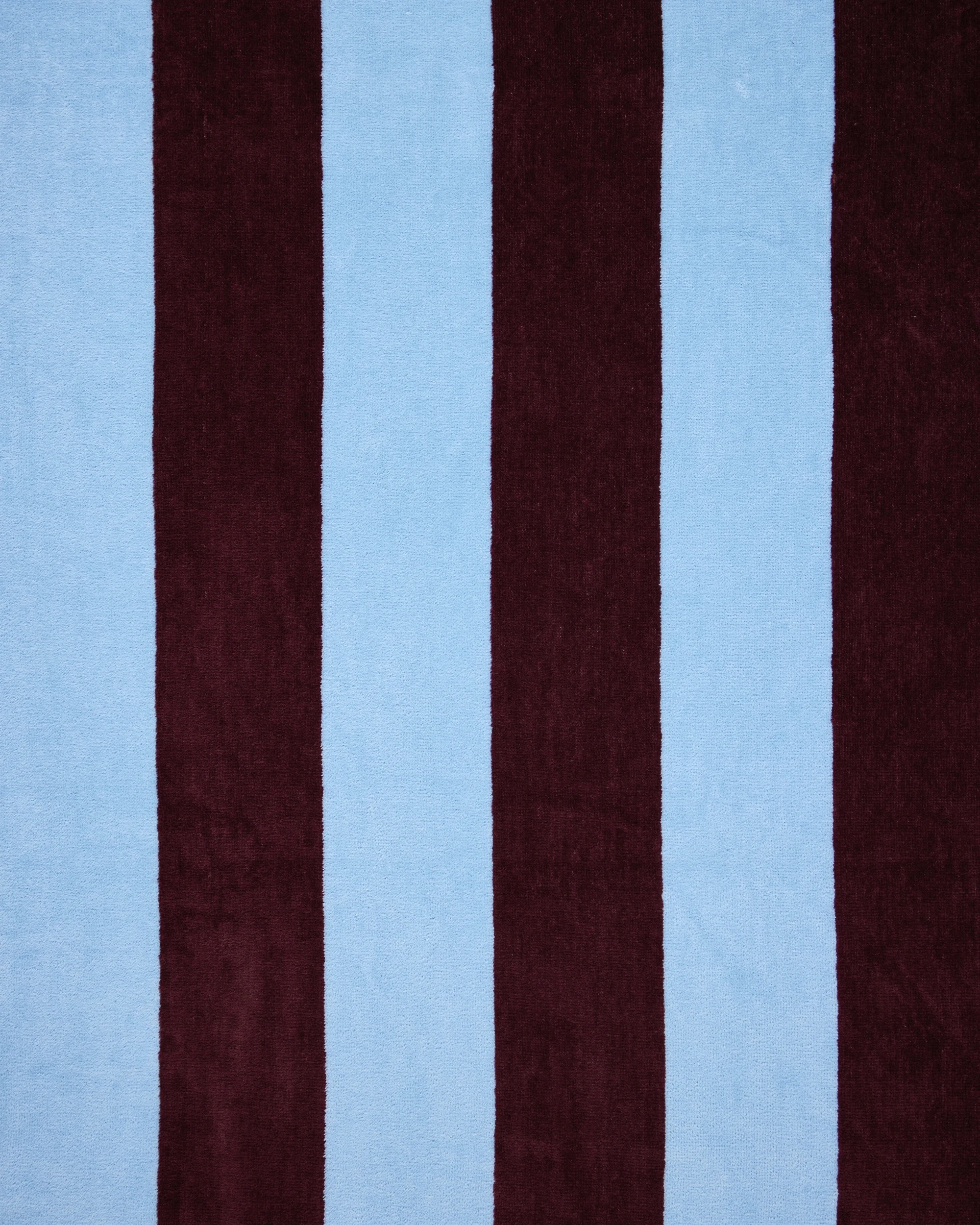 2 Cotton Striped Beach Blanket - Blue, 2 of 6