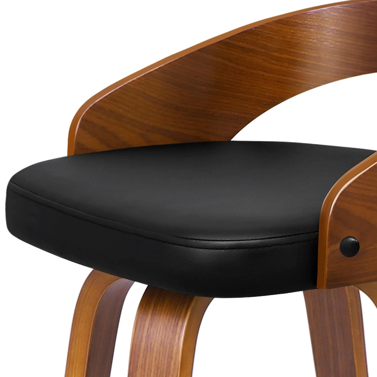 5 Alfordson 2x Swivel Bar Stools Caden Kitchen Wooden Dining Chair - Black, 5 of 10