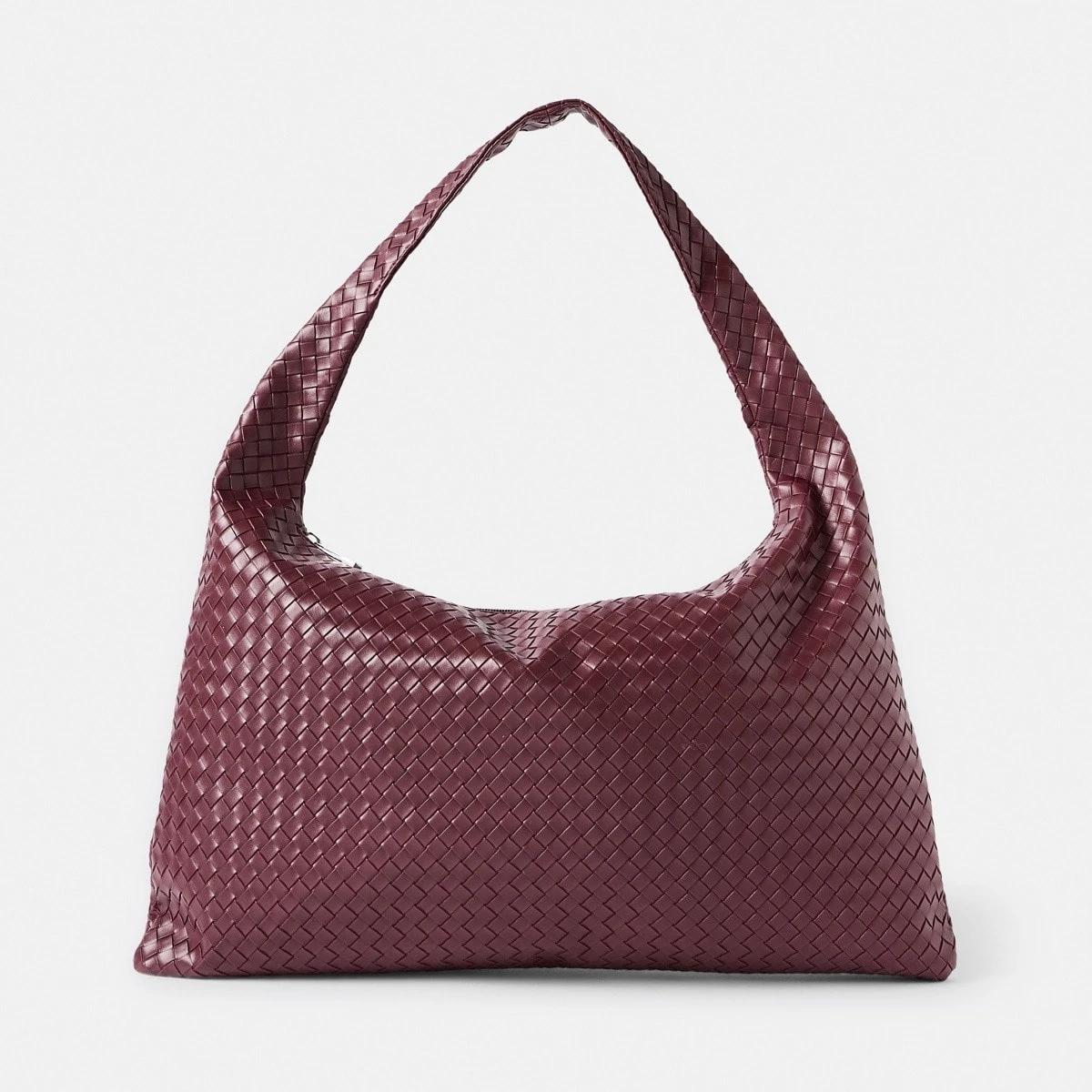 1 Weave Shoulder Bag CRIMSON RED, 1 of 4