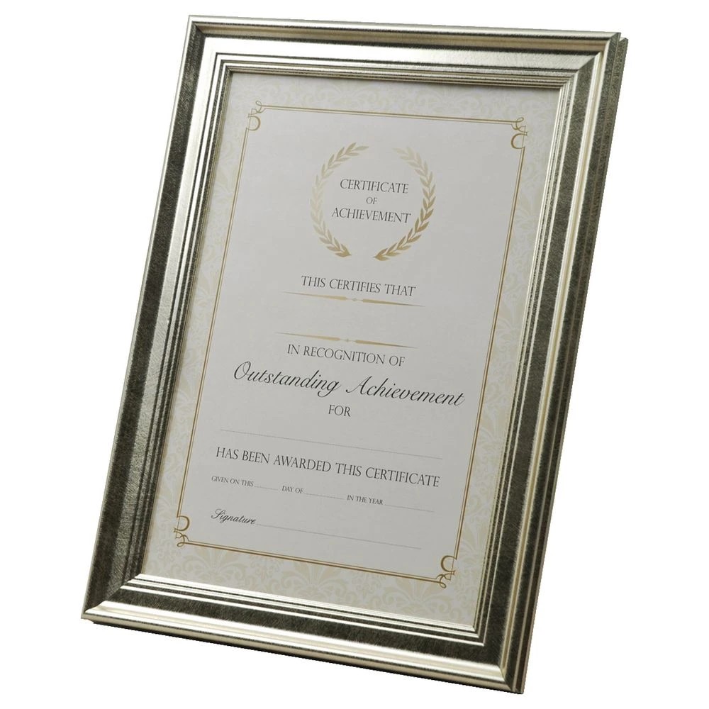 4 A4 Certificate Frame Gold, 4 of 5