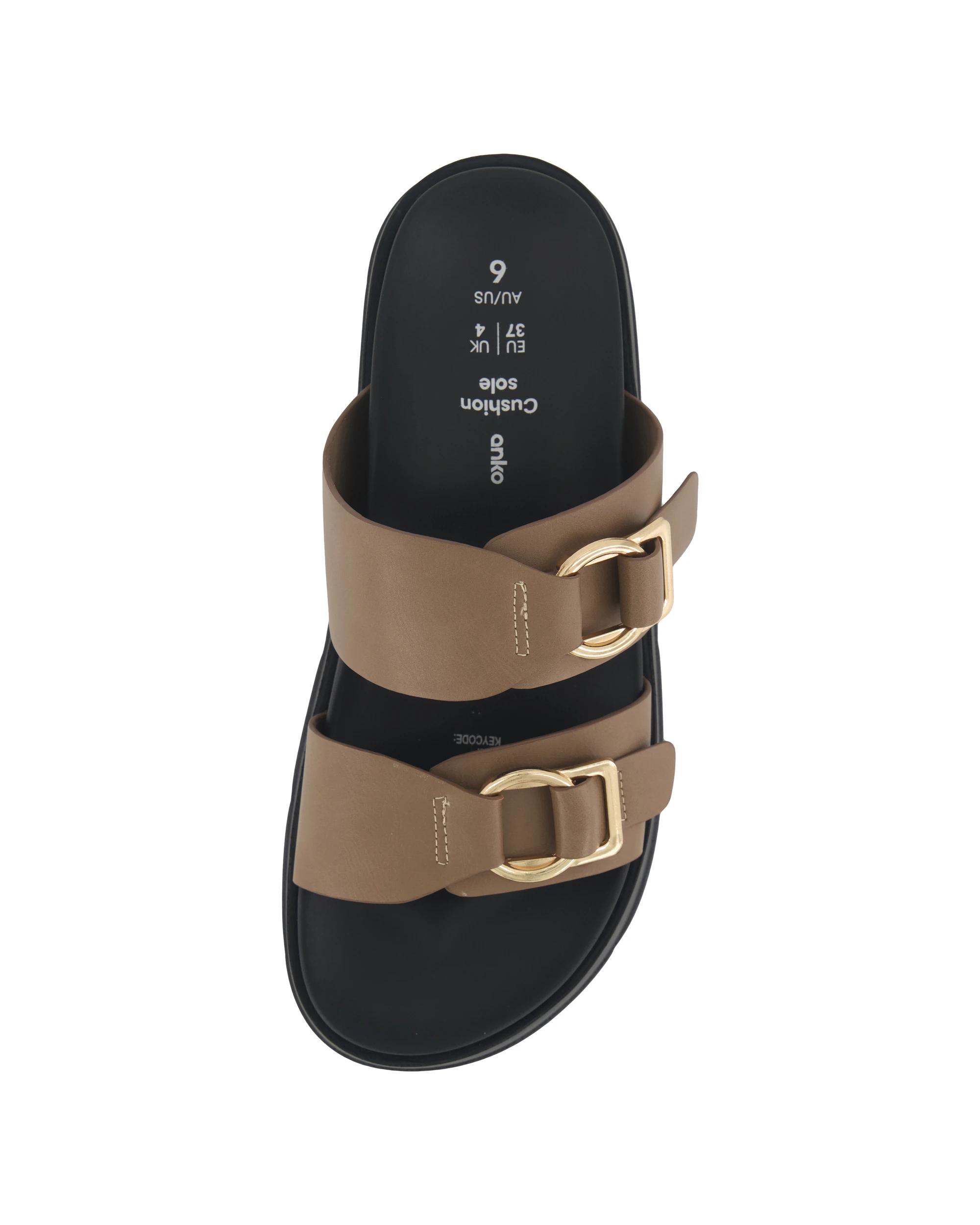 3 Double Buckle Platform Heels Sand, 3 of 5