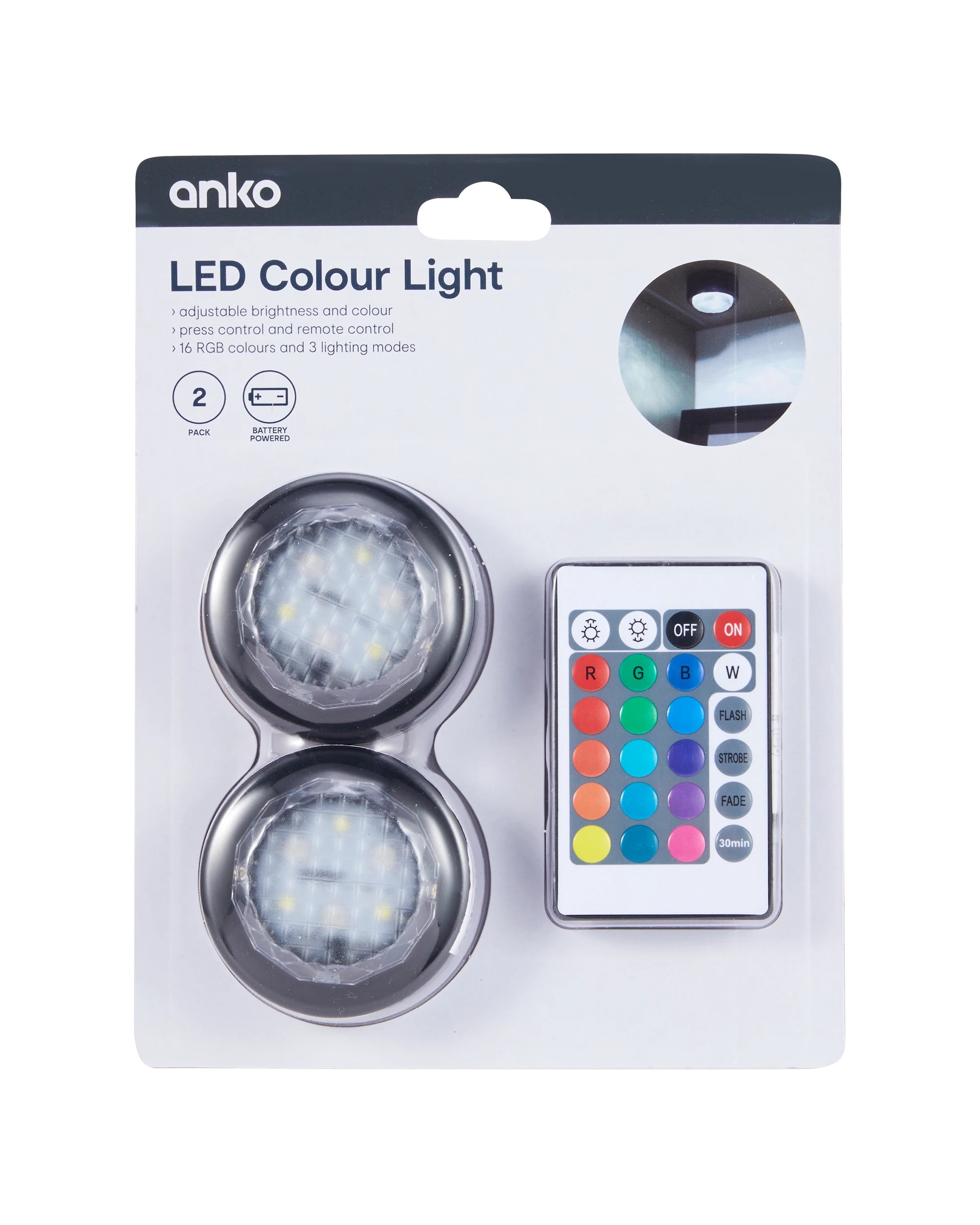 7 2 Pack LED Colour Changing Light, 7 of 7