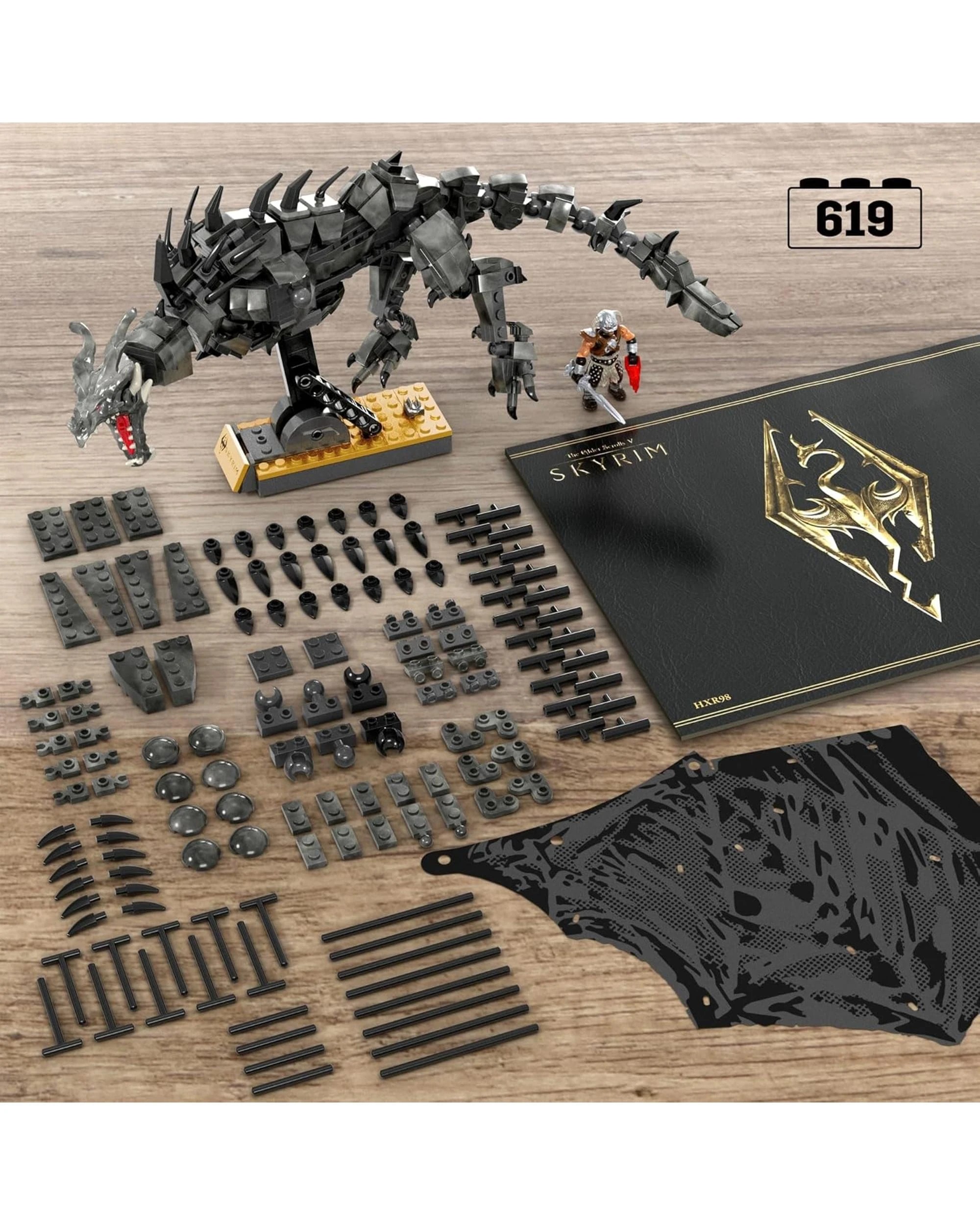 Mega Bloks The Elder Scrolls V Skyrim Alduin the World Eater Collector ...