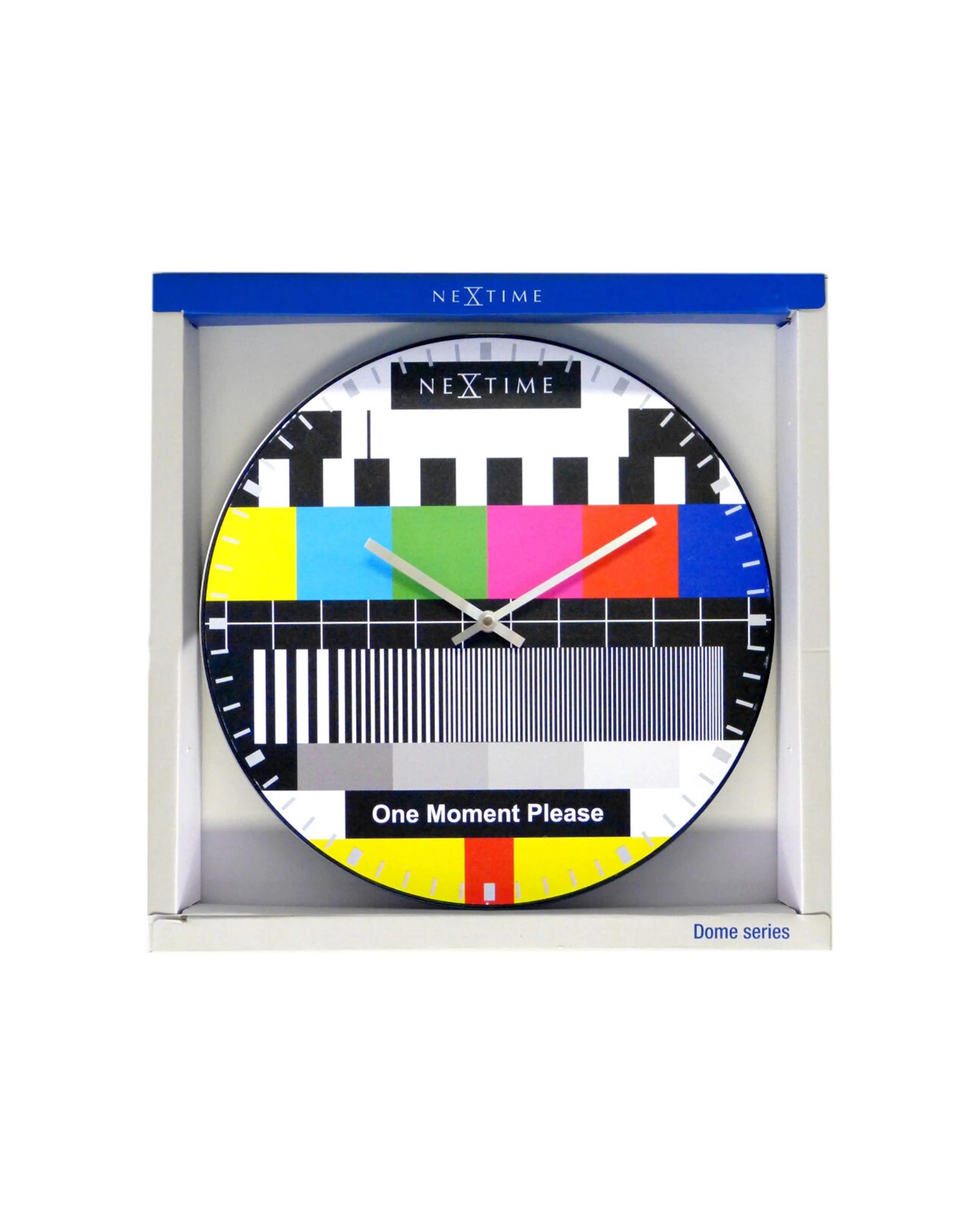 3 NeXtime Dome Testpage Wall Clock Silent Sweep Dome Glass 35cm - Multi, 3 of 5