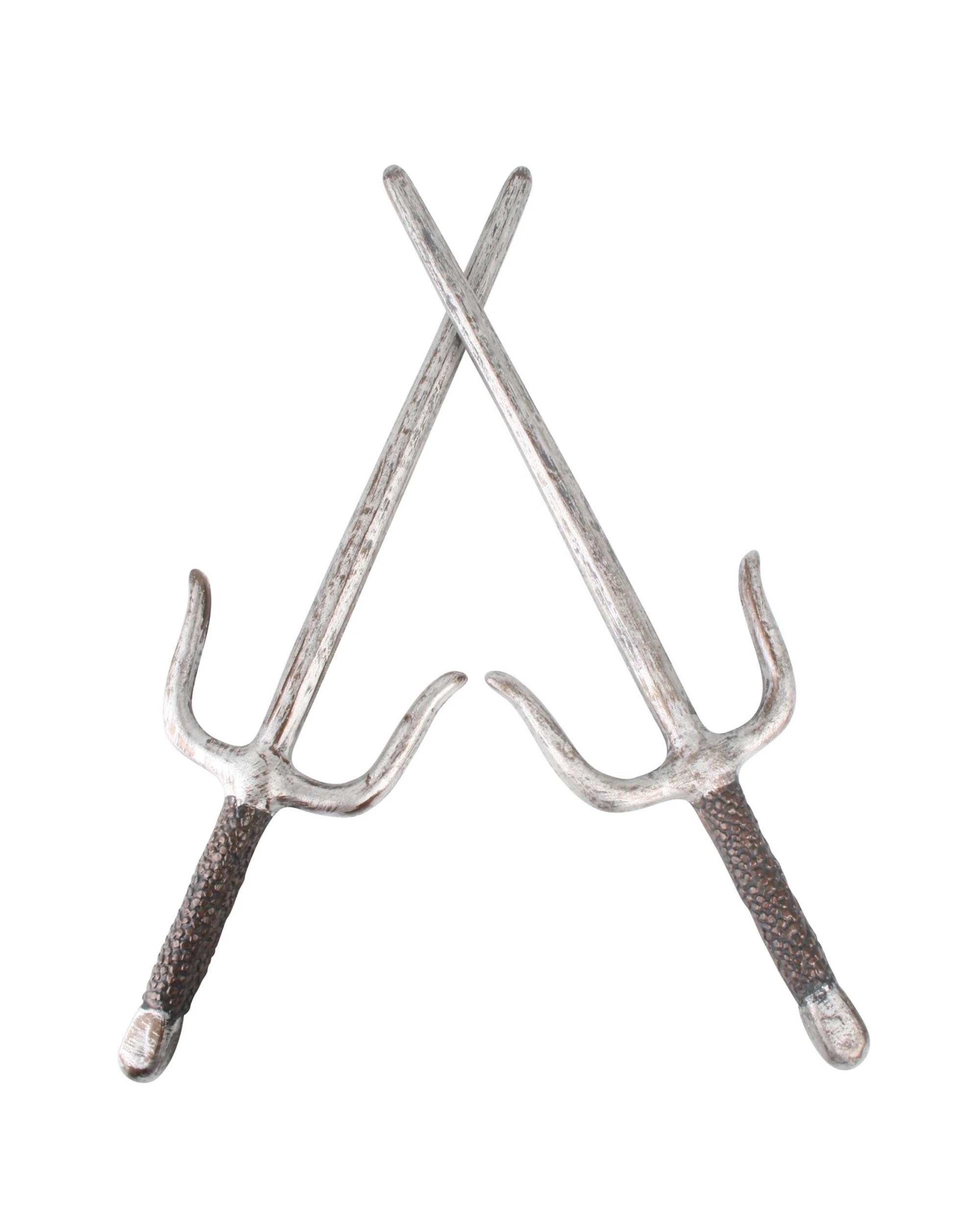 1 Tomfoolery Novelty Ninja Sais - One Size - Silver, 1 of 3