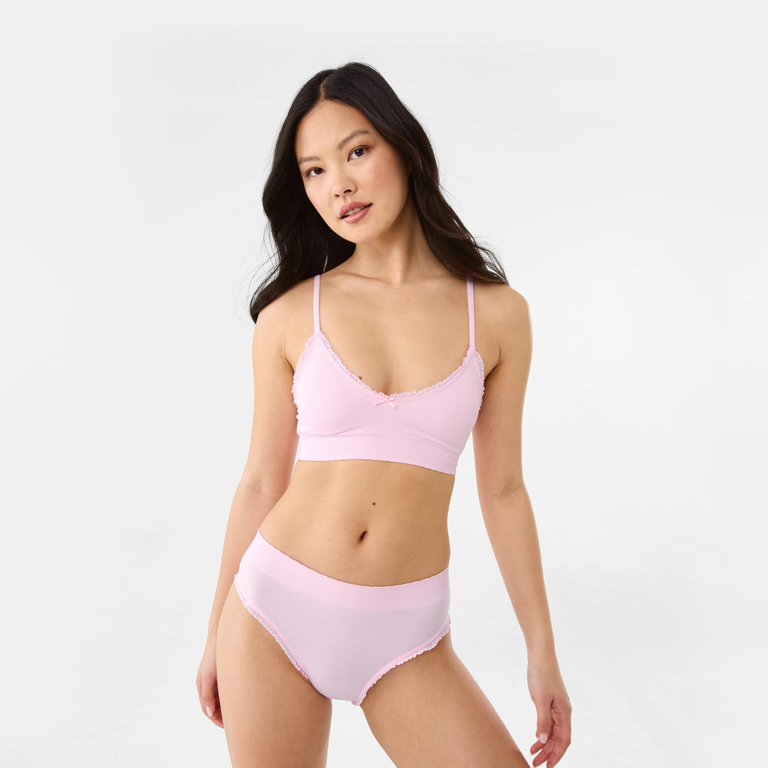 7 3 Pack Seamfree Rib Bikini Briefs BERRY, WHITE, PINK LADY, 7 of 8