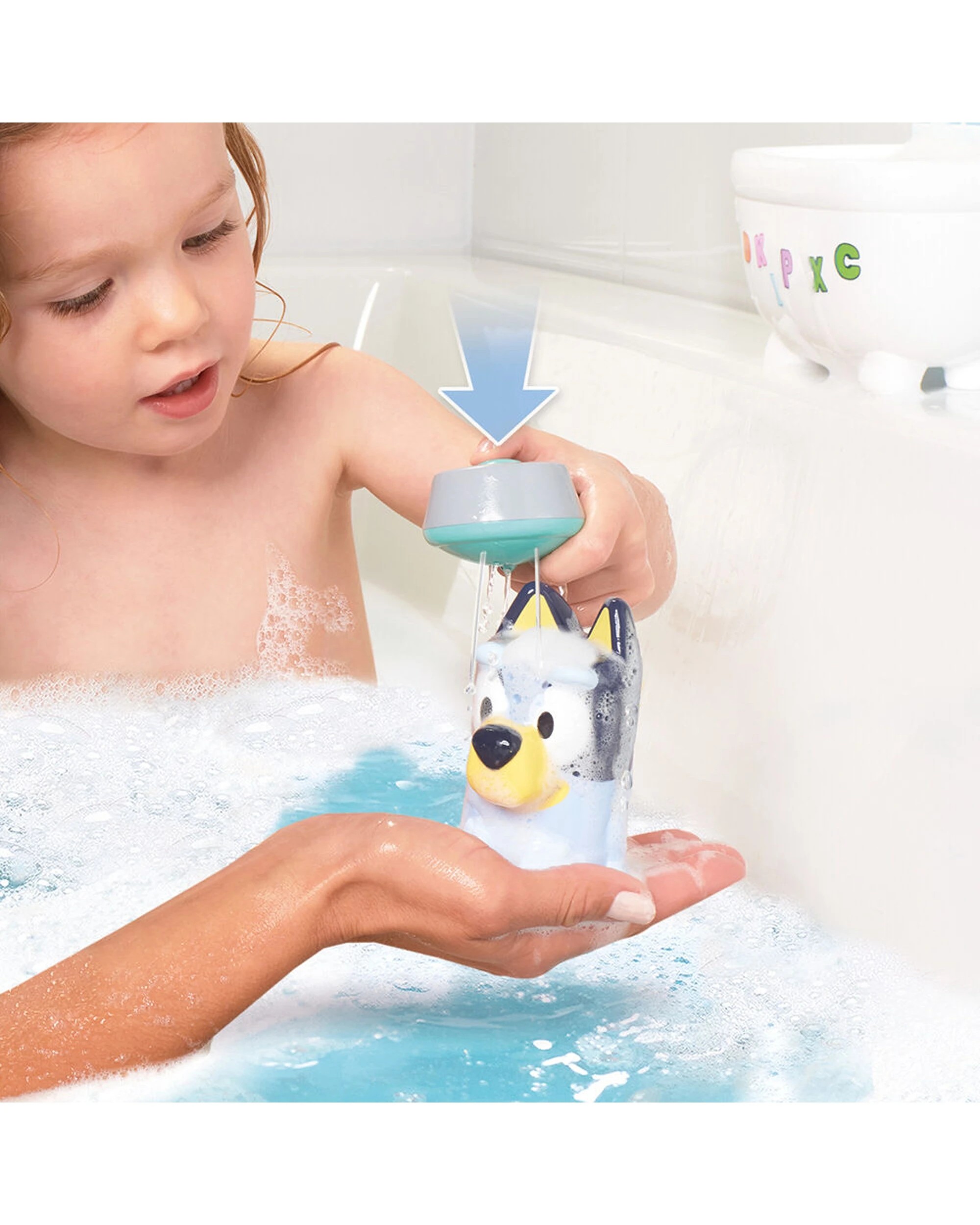 5 Tomy Toomies Shower & Scrub Bluey With Figurine Bathtime Activity Toy - Multi, 5 of 8