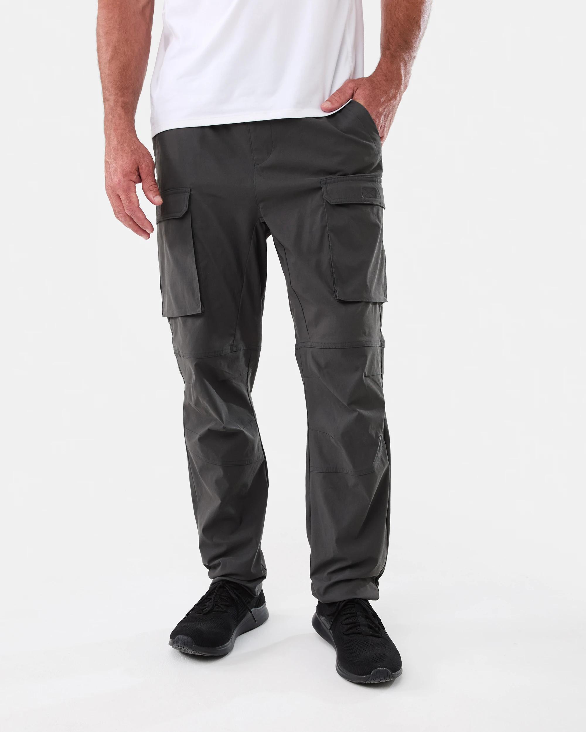 1 Active Mens Woven Cargo Pants Gry Drkish, 1 of 6