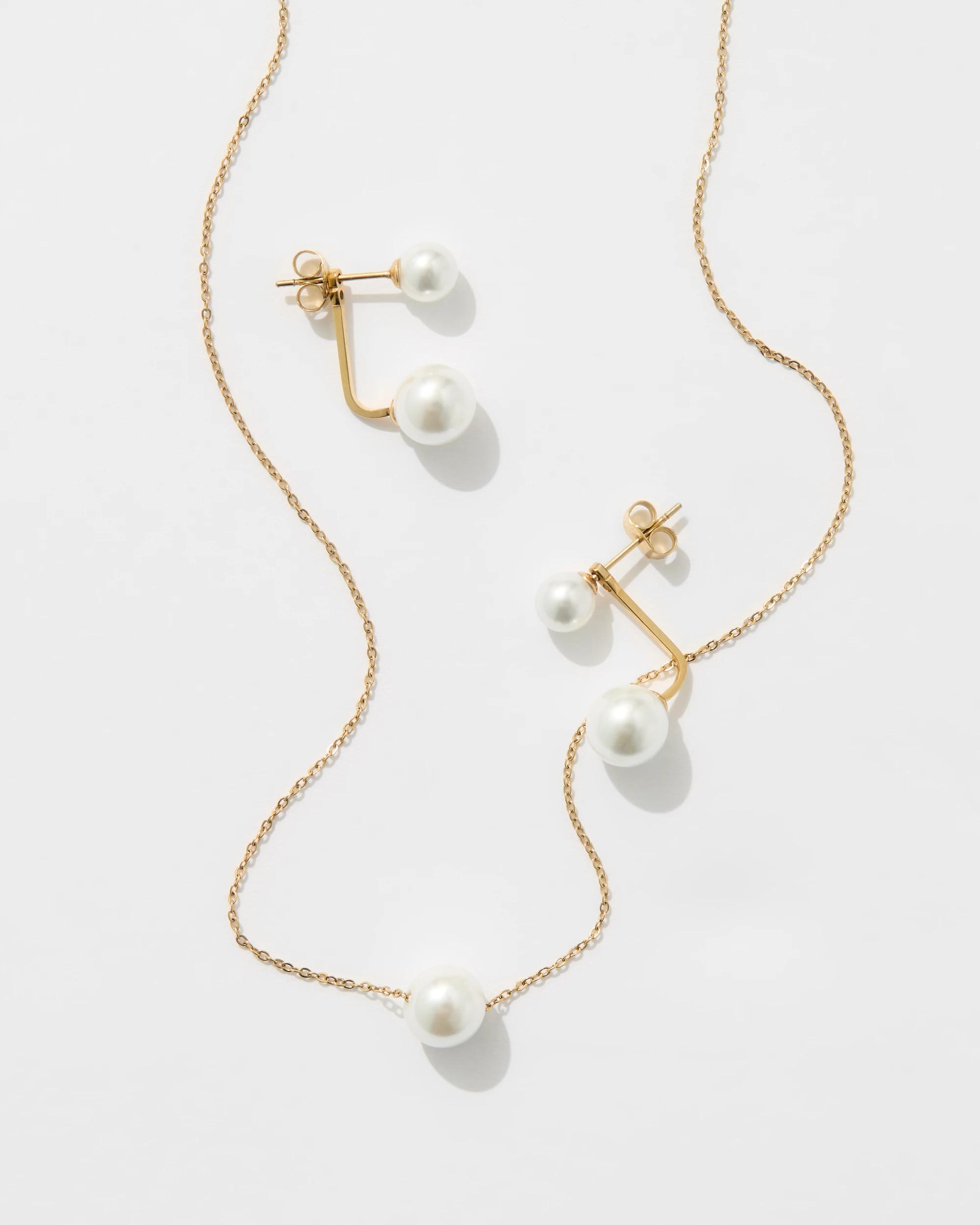 2 Target Waterproof 2 Pack Faux Pearl Bead Jewellery Set GOLD, 2 of 2