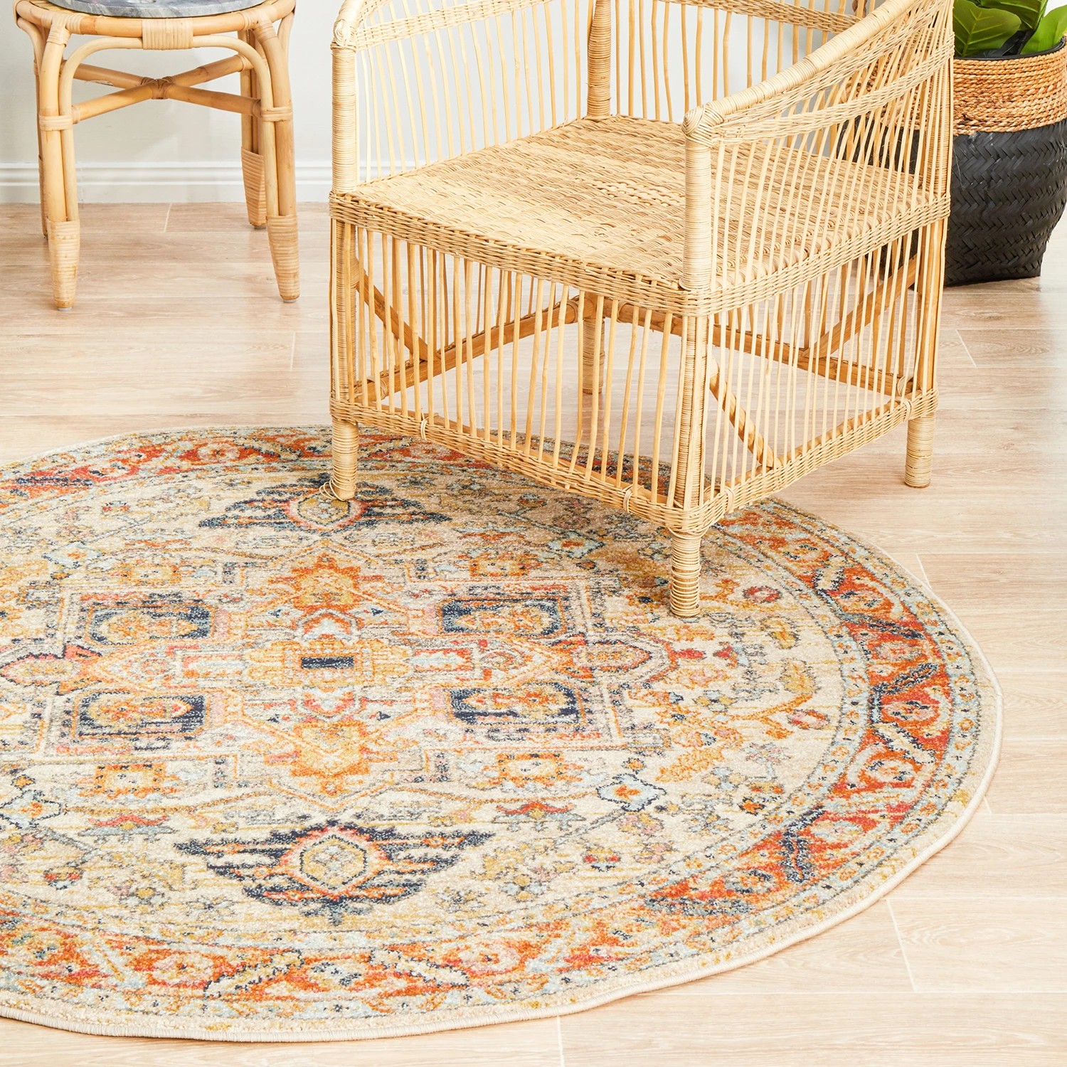 3 Common Ground Rugs Eterna 850 200x200cm - Medium Round Power Loomed Pet Friendly Rug - Beige, 3 of 8