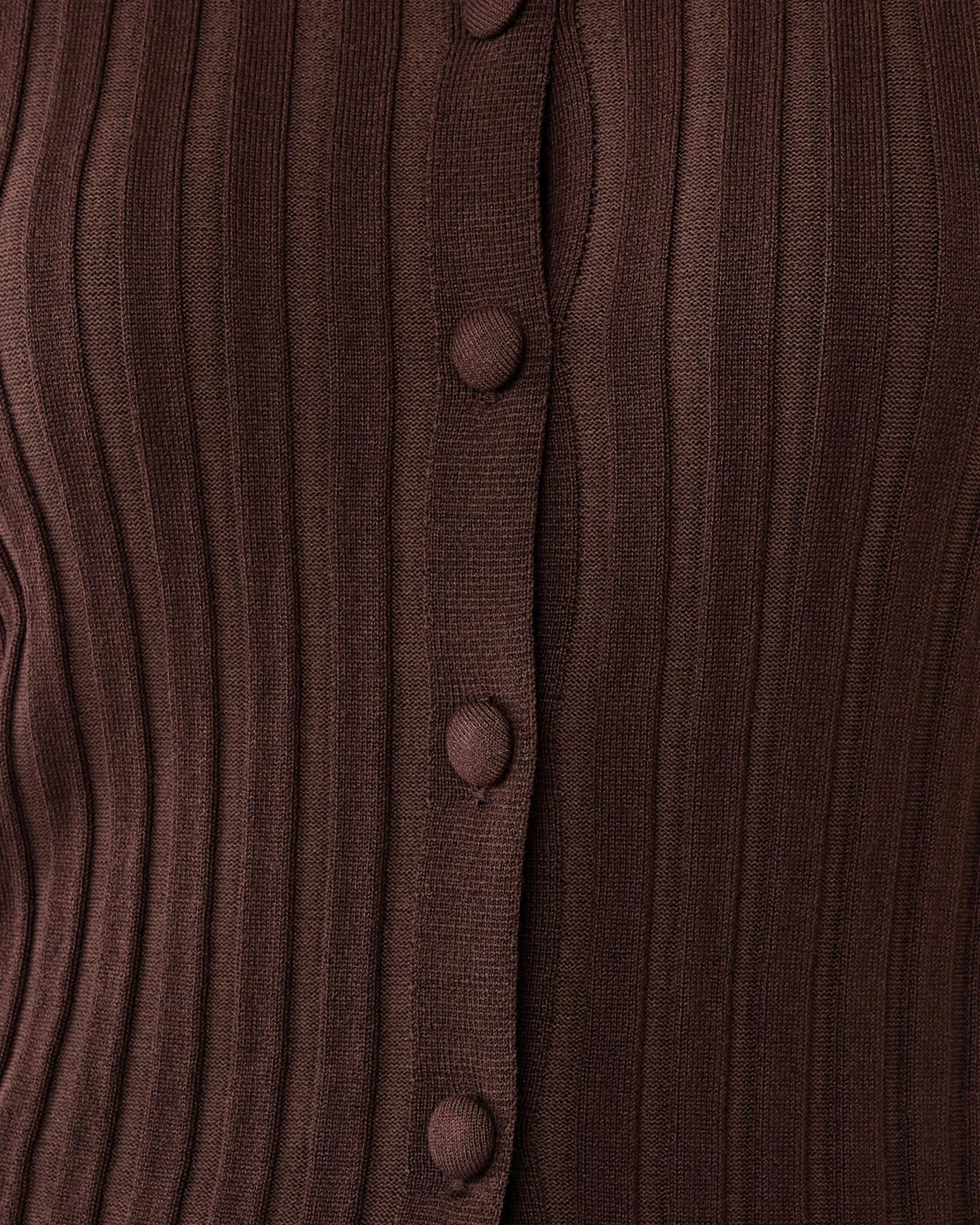 6 Long Sleeve Button Through Polo Shirt Melt Brown, 6 of 7