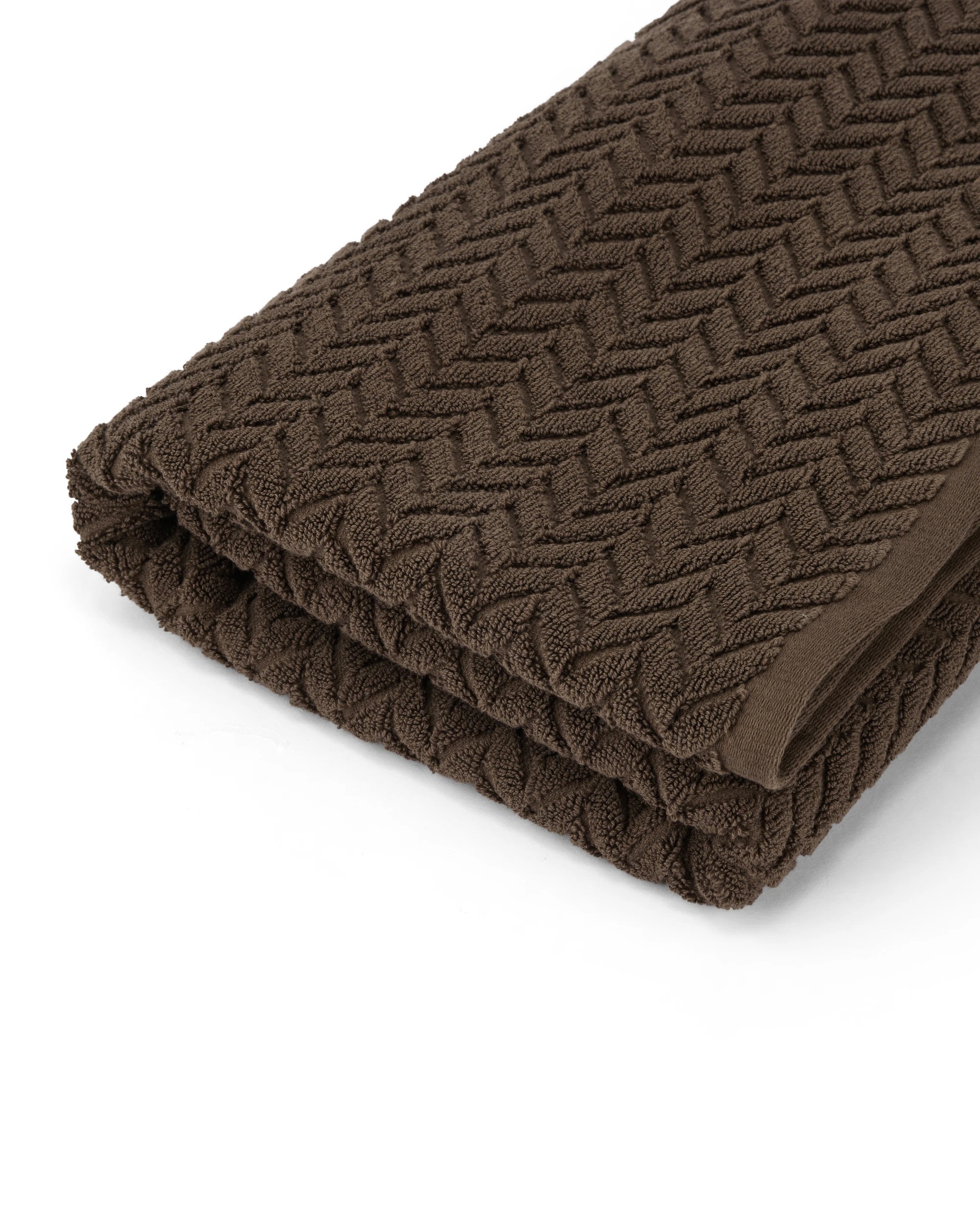 4 Chevron Cotton Bath Sheet - Chocolate, 4 of 6