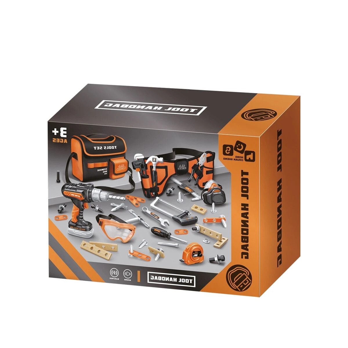 3 AUSWAY Kids 48pcs Tool Set Childrens Plastic Construction Toys, 3 of 4