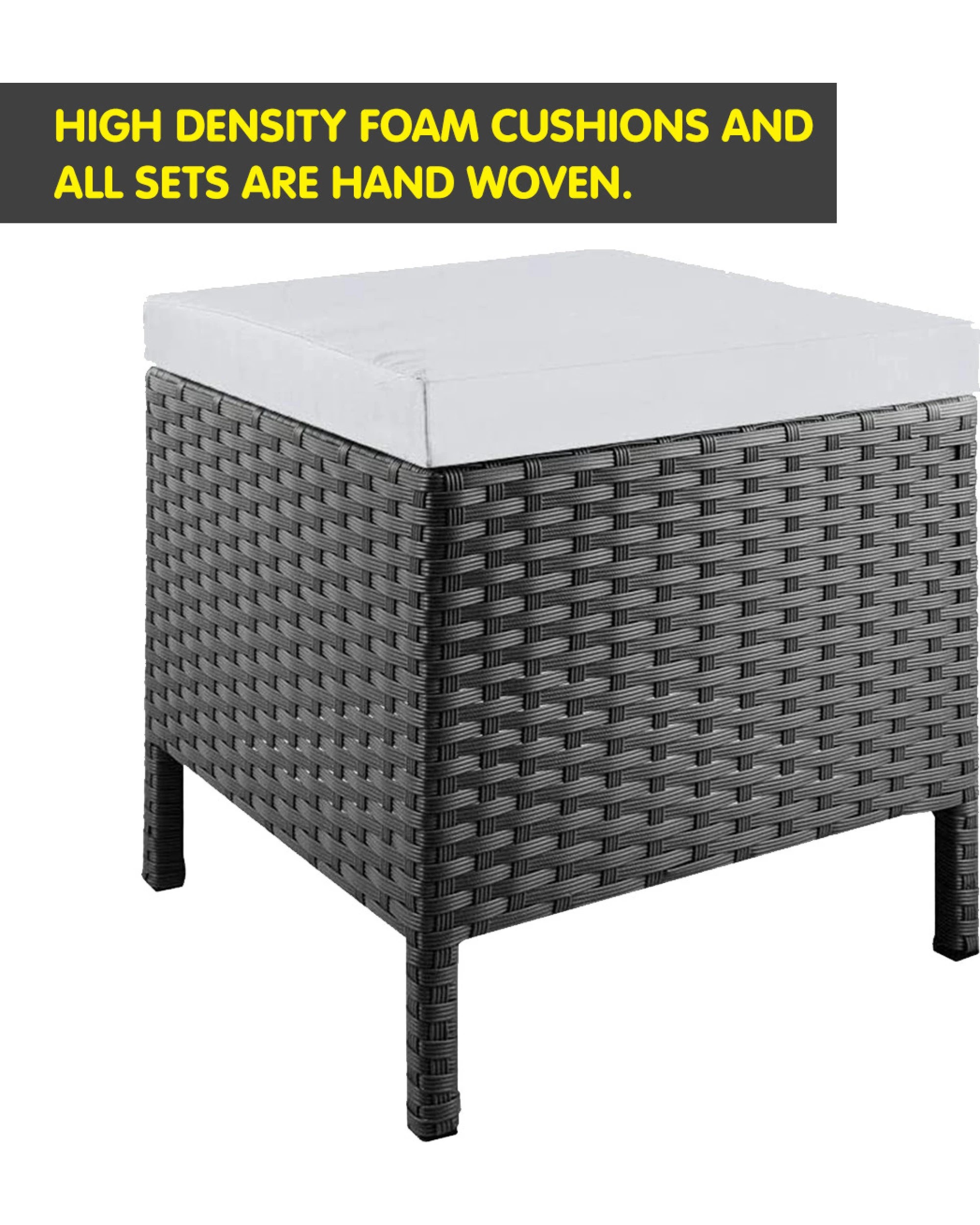 10 9 Piece Pe Rattan Garden Patio Outdoor Dining Set Black, 10 of 10