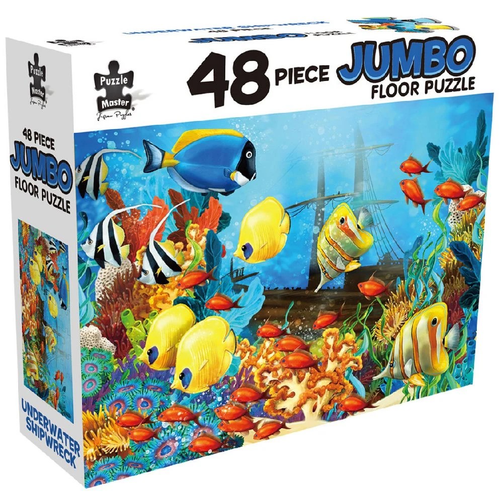 1 Puzzle Master Jumbo Floor Puzzle Shipwreck 48 Piece, 1 of 2