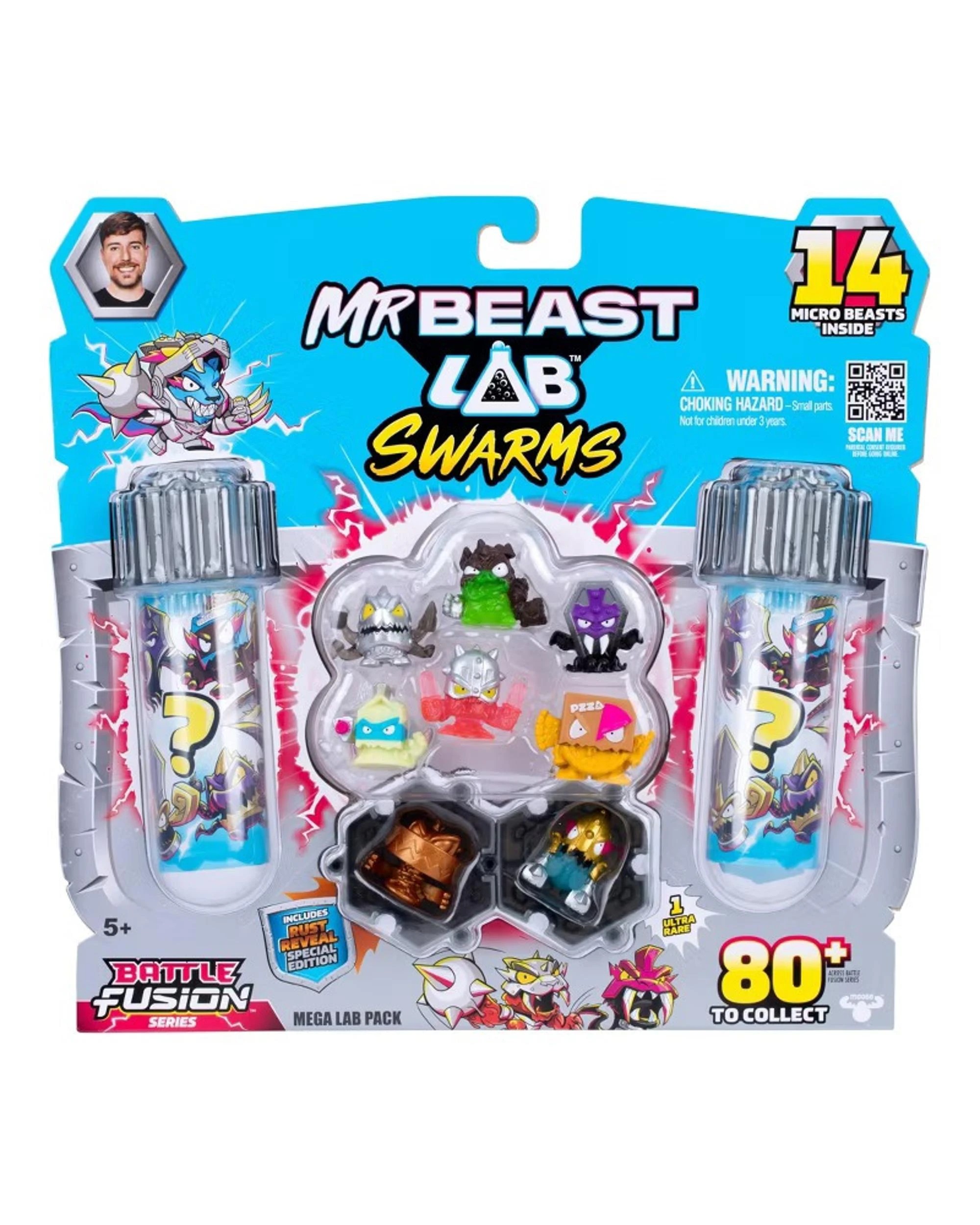 1 Moose Toys Mr Beast Lab Swarms Battle Fusion Series Mega Lab 14 Figure Pack 3 Assortment, 1 of 5