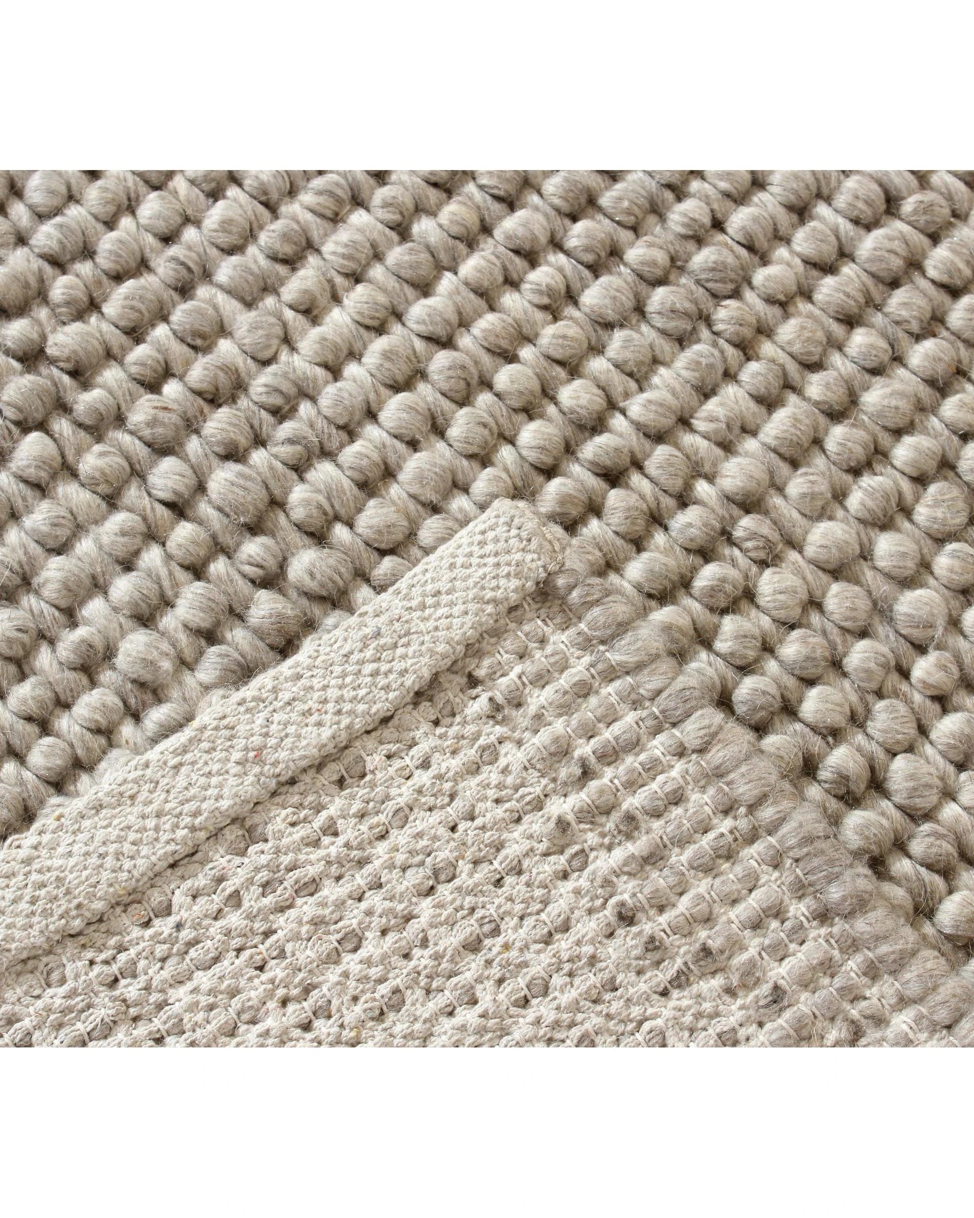 6 La Grace Home Aura Hand Woven Loop Pile Wool Rug - 160x230cm - Beige, 6 of 7