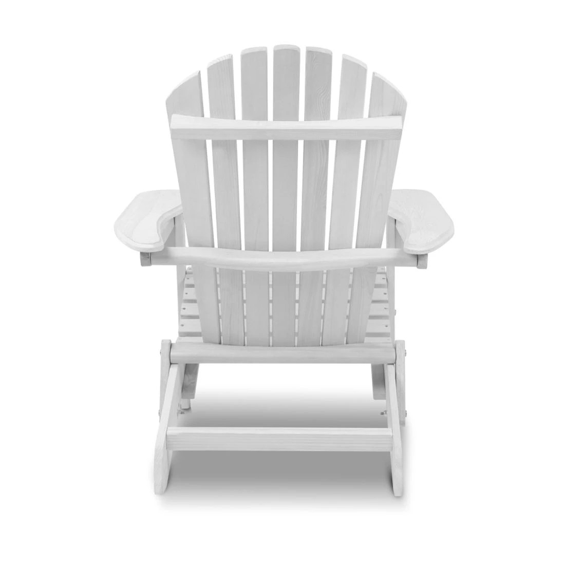4 Gardeon 3-Piece Adirondack Outdoor Table and Chairs Wooden Foldable Beach Set Outdoor Dining Set - White, 4 of 8