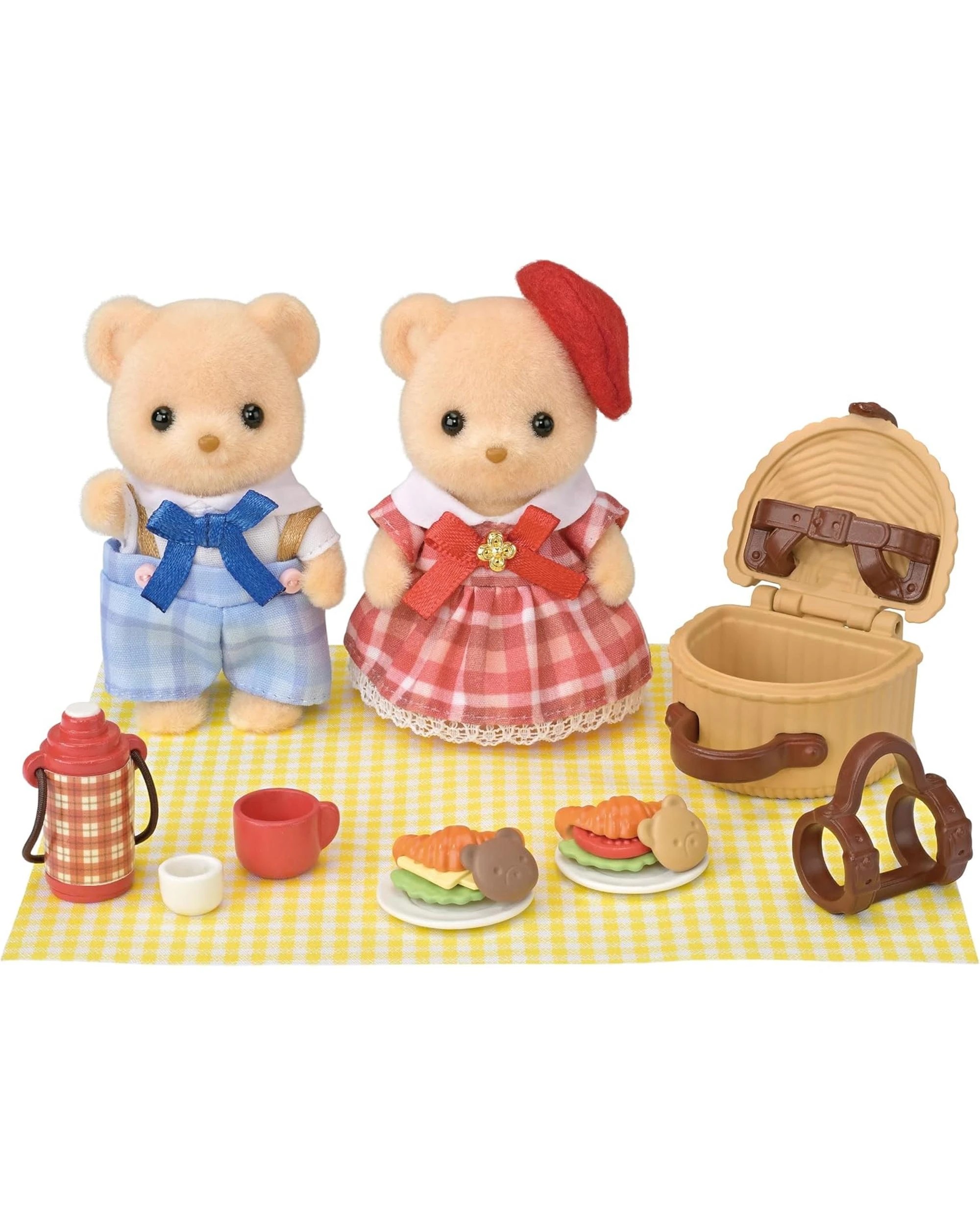 2 Sylvanian Families Biscuit Bear Sister and Brother Delicious Picnic, 2 of 5