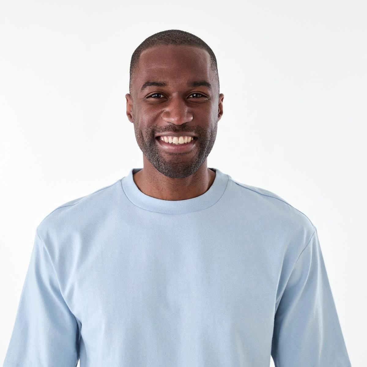 4 Oversized Heavyweight T-shirt FOG BLUE, 4 of 6