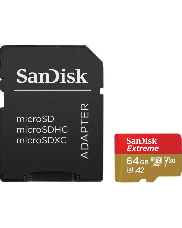 SanDisk Extreme MicroSD with MicroSDHC and MicroSDXC Adapter SQXAH - 