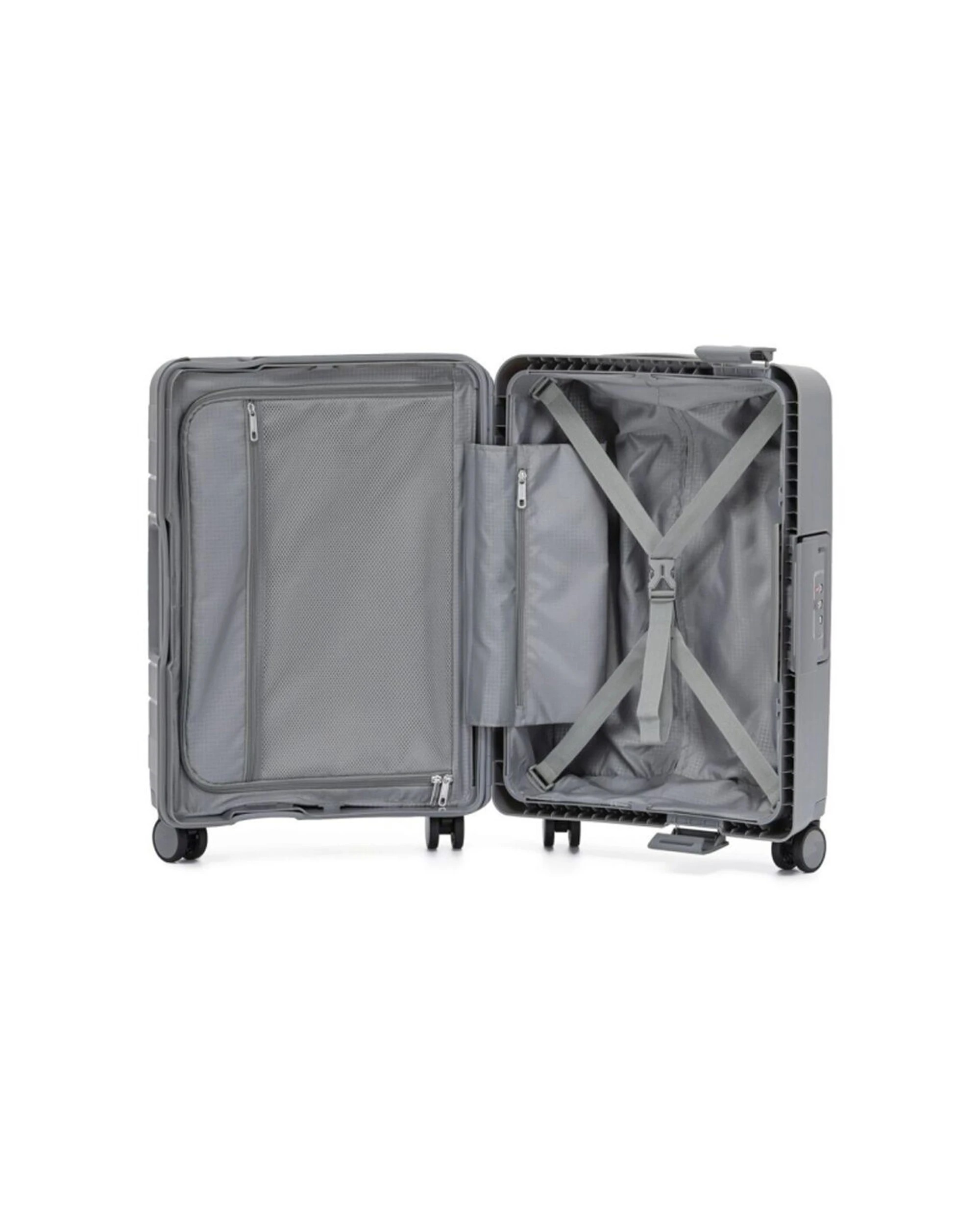 4 Tosca 3Pc Vault Hard Shell Travel Luggage Suitcase Set Lockable 54/67/77Cm - Grey, 4 of 6