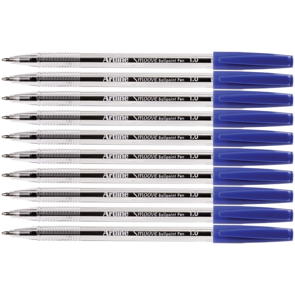 3 Artline Smoove Ballpoint Pens Blue 10 Pack, 3 of 3