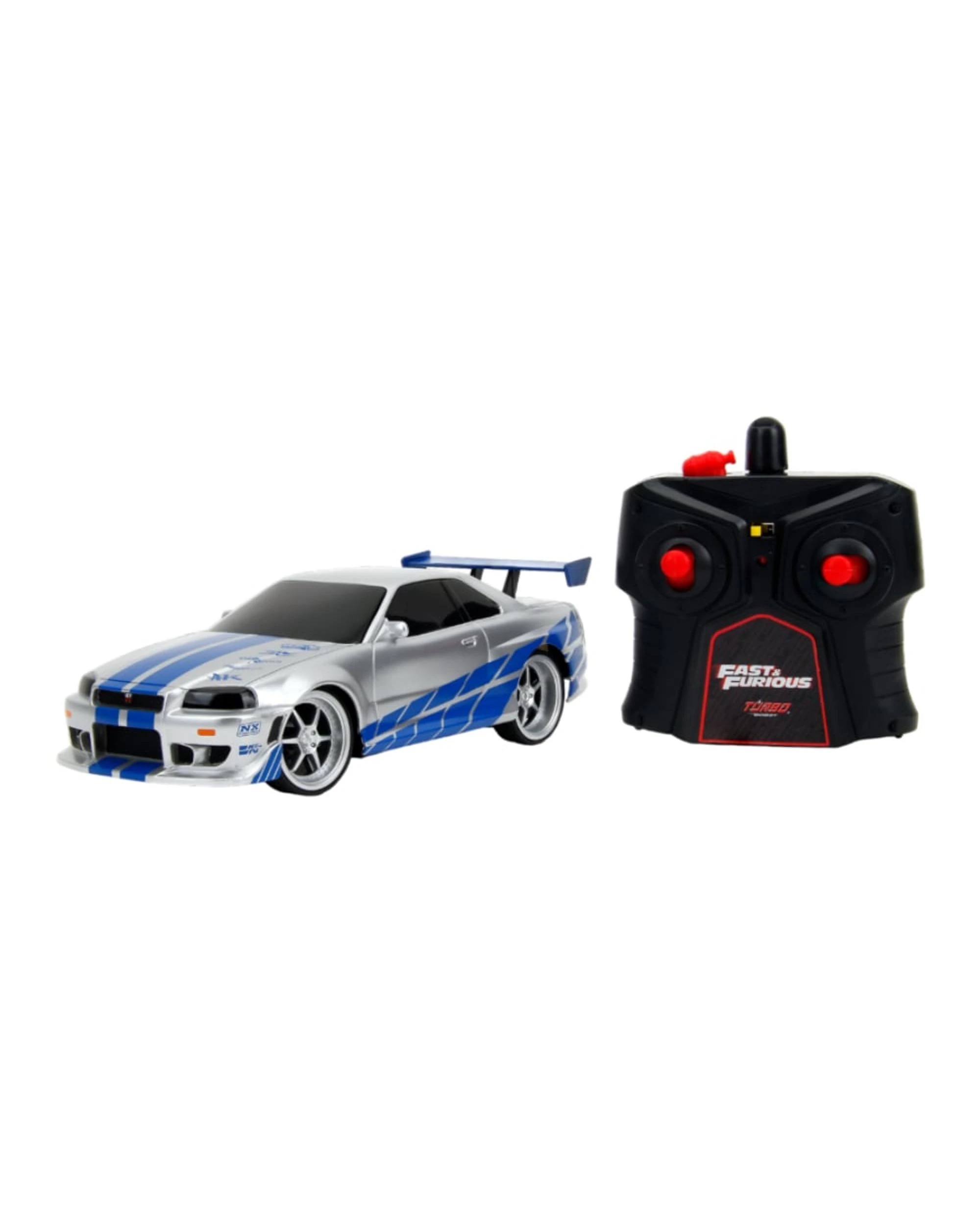 3 Jada Toys Fast and Furious 2002 Nissan Skyline GT-R BNR34 1:24 Scale RC Car, 3 of 8