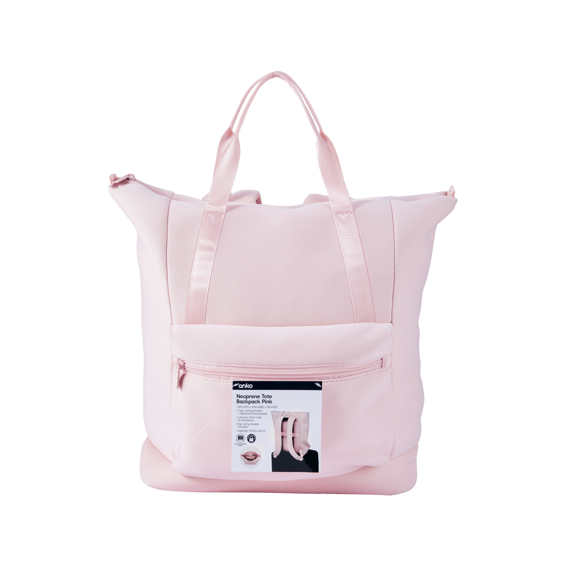5 Neoprene Tote Backpack - Pink, 5 of 5