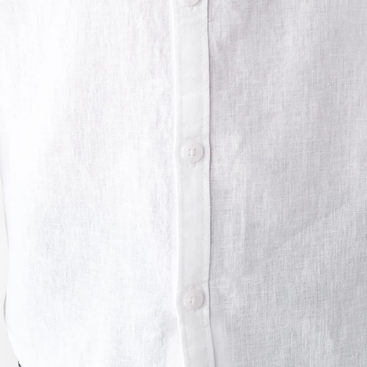 5 Short Sleeve Linen Shirt White, 5 of 9