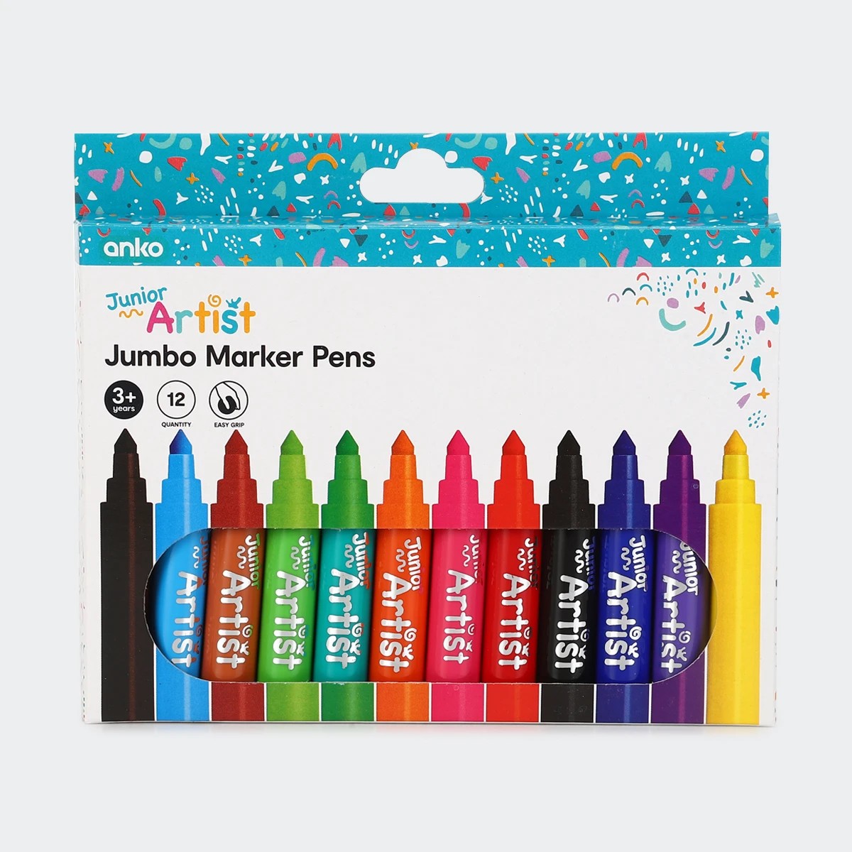 1 12 Pack Junior Artist Jumbo Marker Pens, 1 of 5