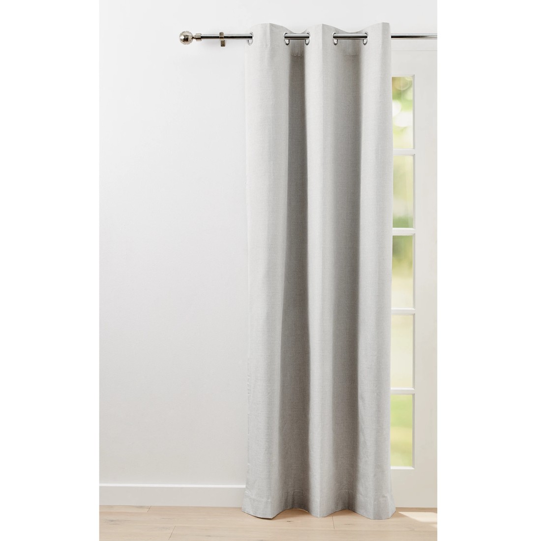 1 Monaco Eyelet Block Out Curtain - Taupe - 120cm x 213cm, 1 of 5